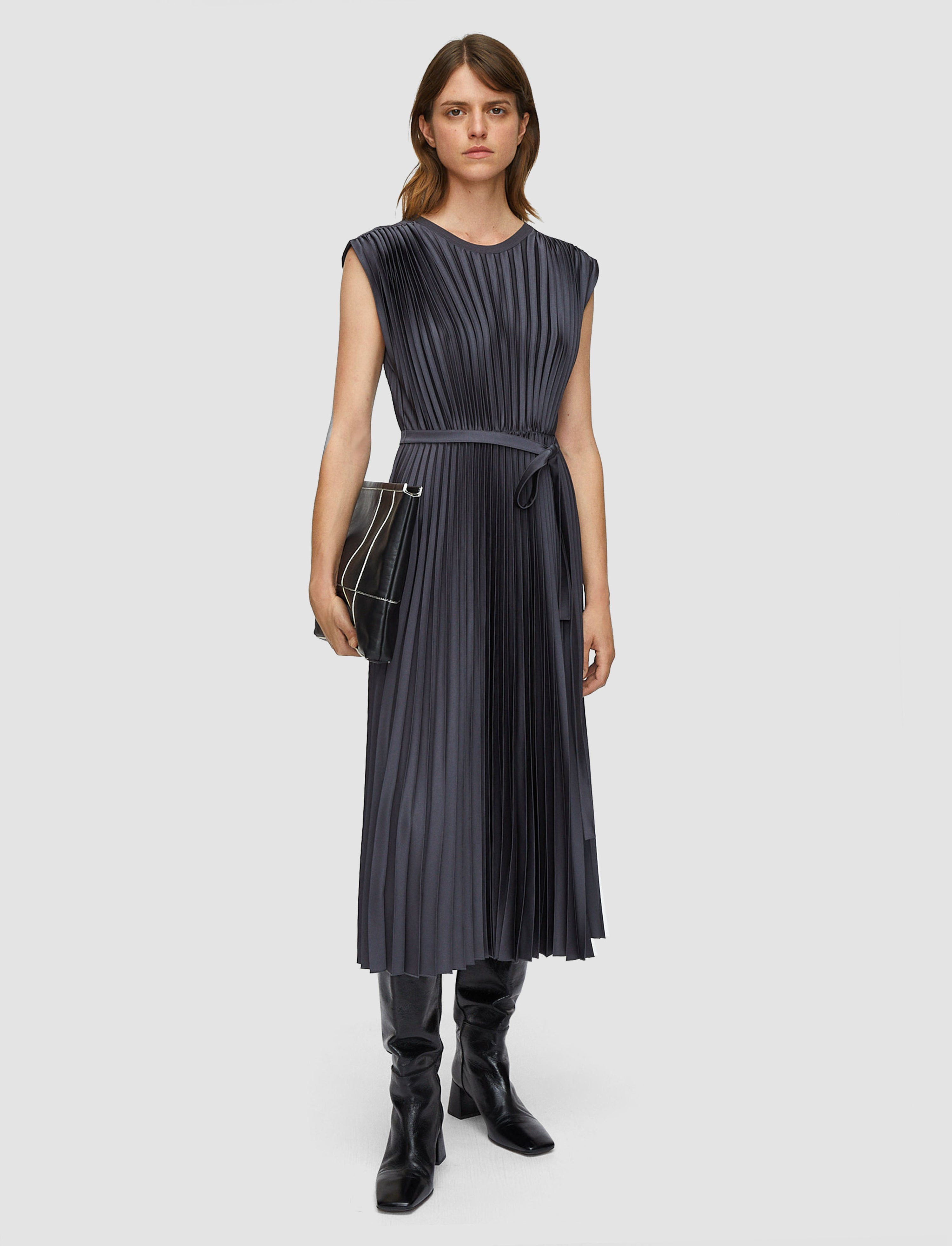 Volta Knit Weave Plissé Dress - 3