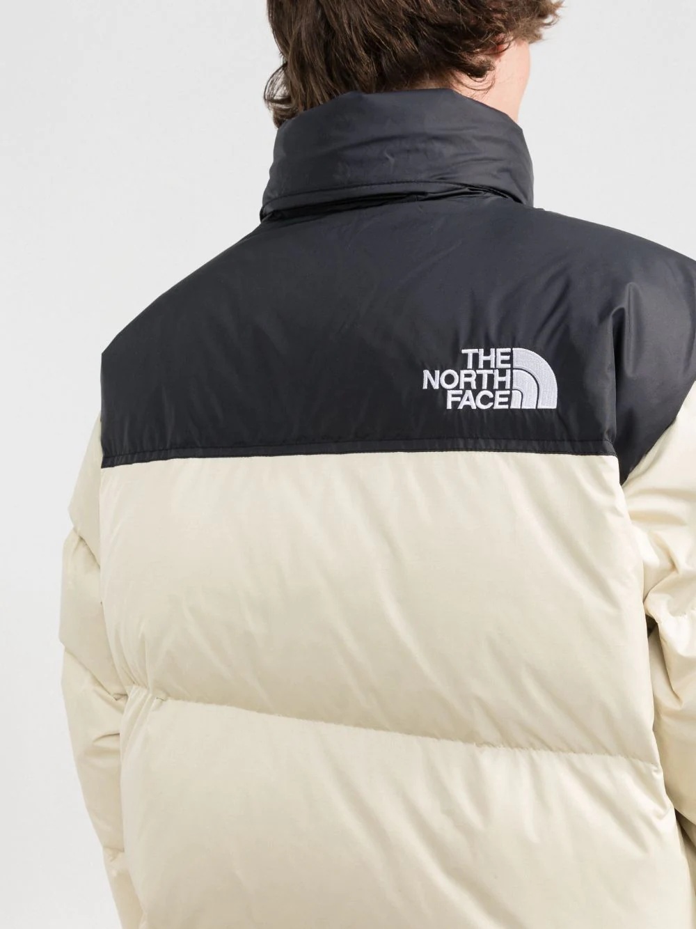 panelled logo puffer jacket - 5