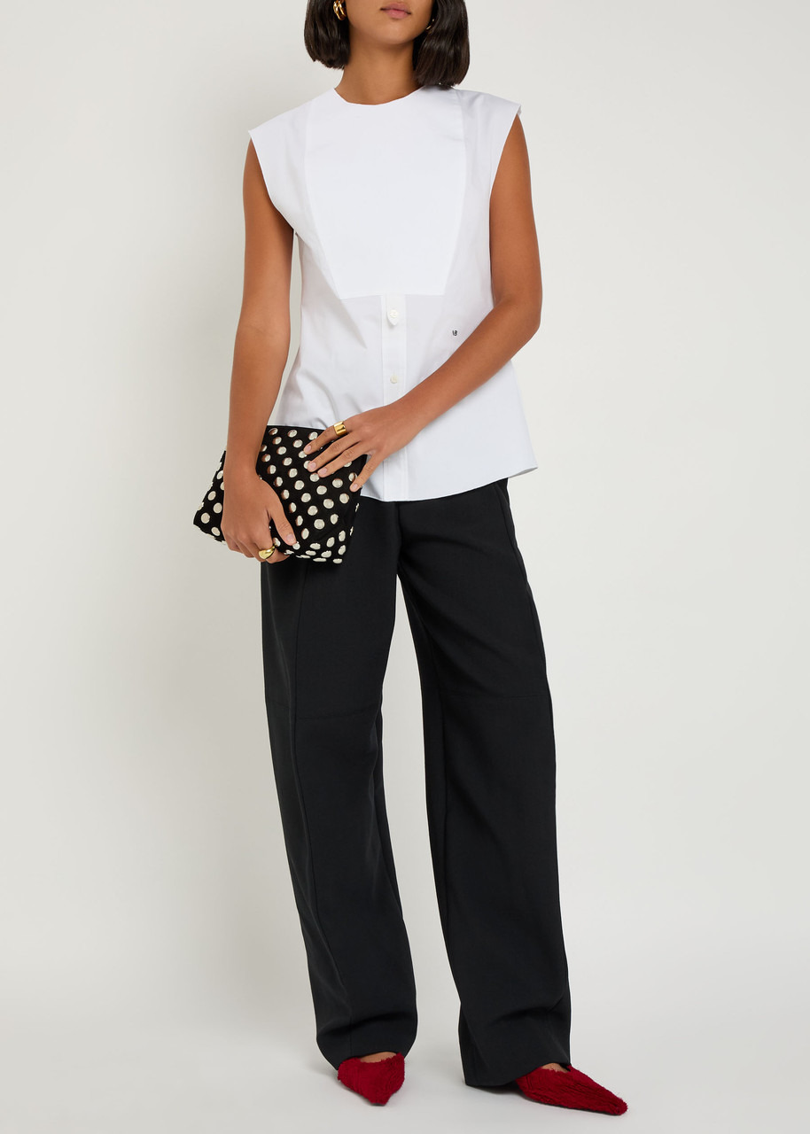 Victoria Beckham Panelled Cotton-poplin Shirt - 4