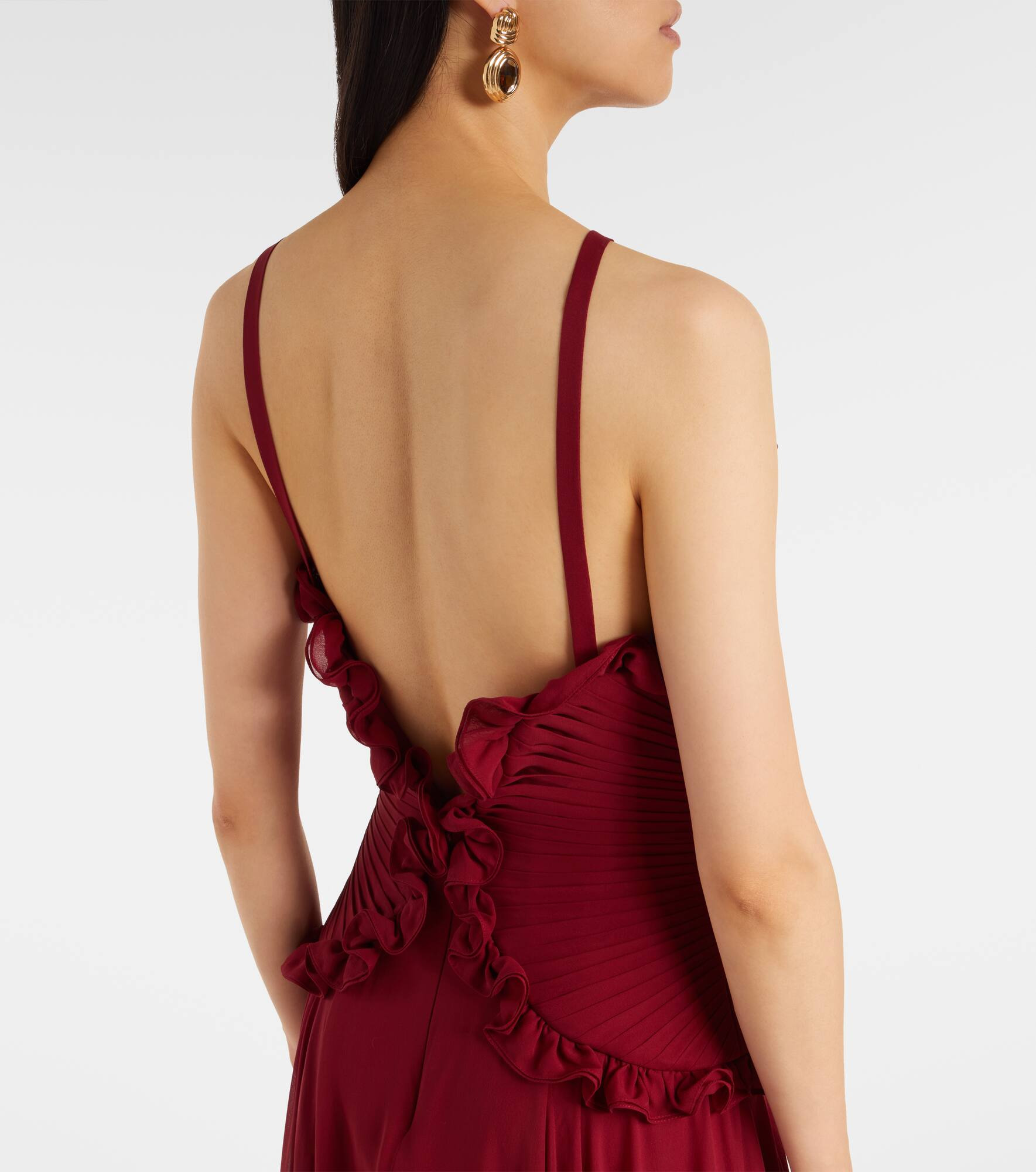 Ruffled silk georgette gown - 6