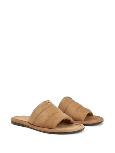 Giuseppe Zanotti Harmande quilted suede slides outlook
