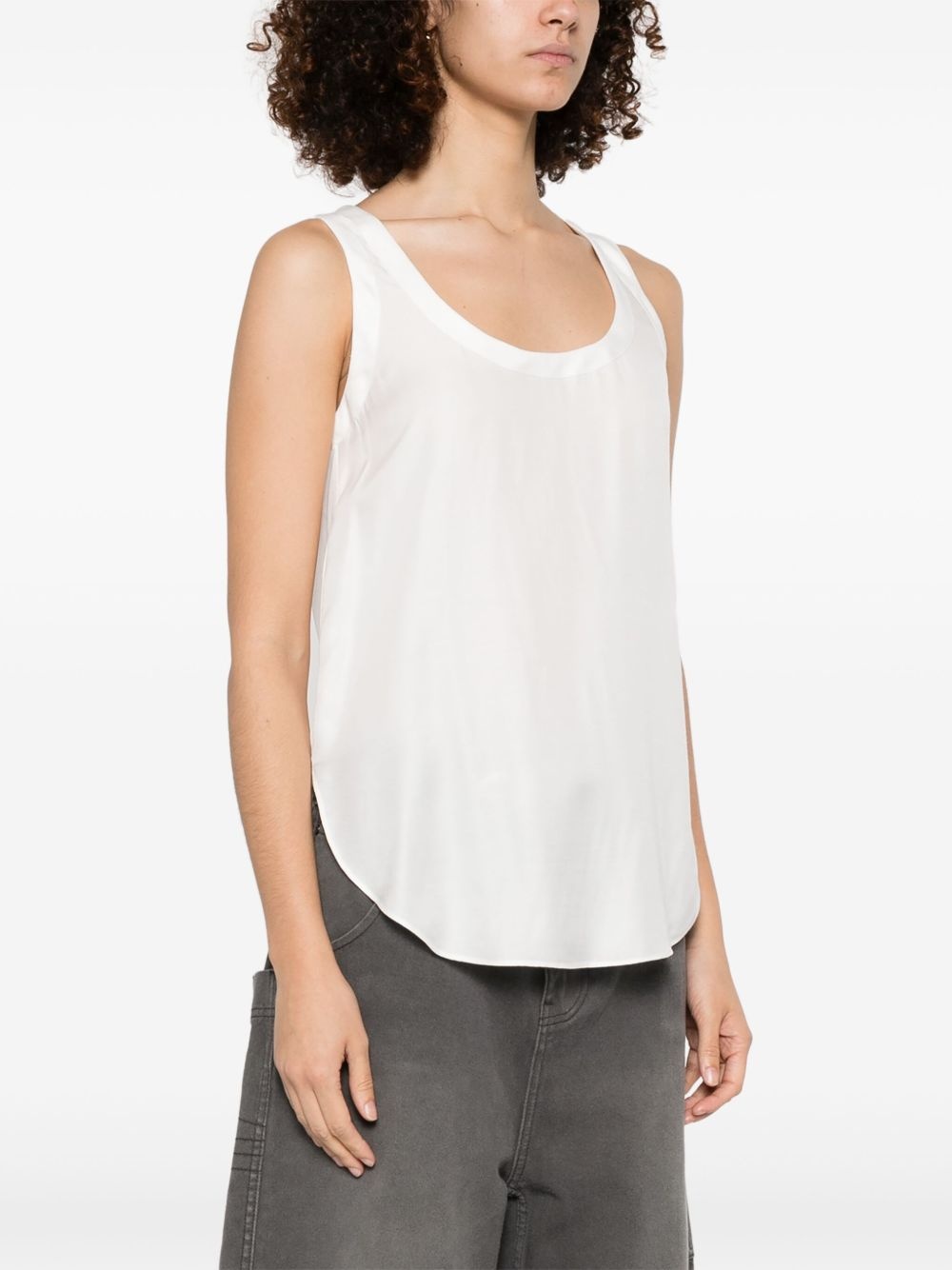 logo-embroidered tank top - 3
