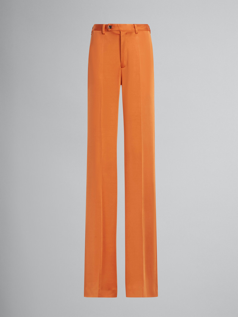 ORANGE STRETCH JERSEY TROUSERS 1
