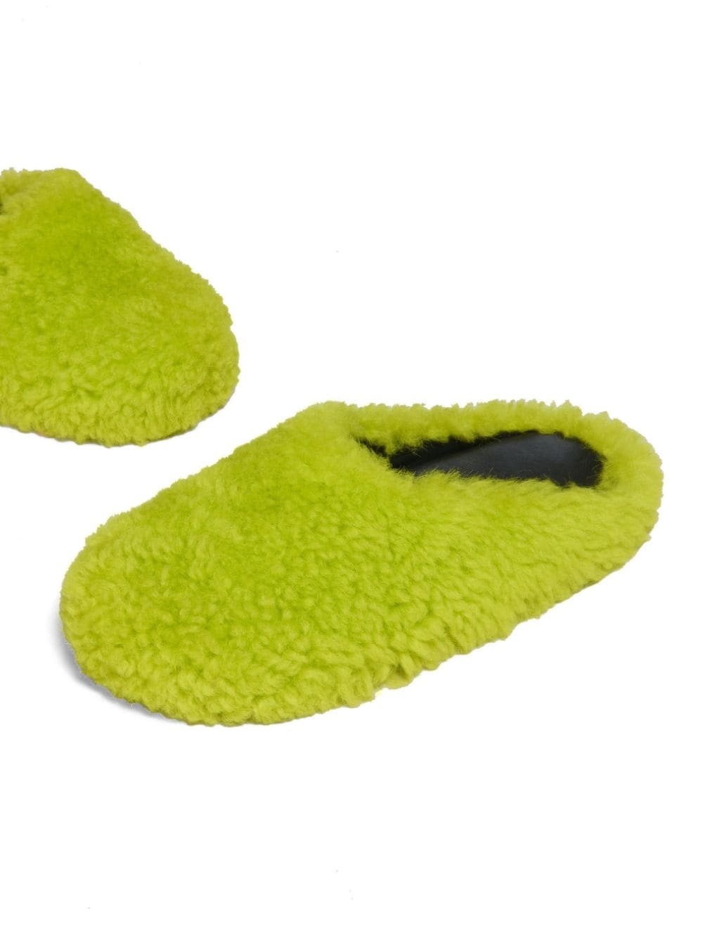 shearling slip-on slides - 5