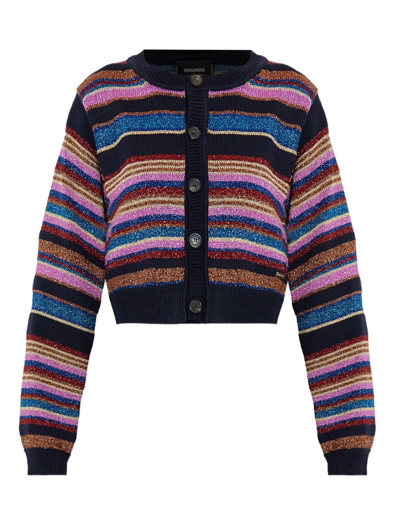 striped button-up cardigan 1