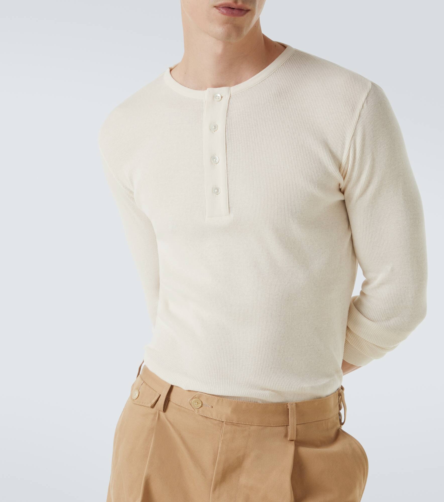Cotton Henley shirt - 5