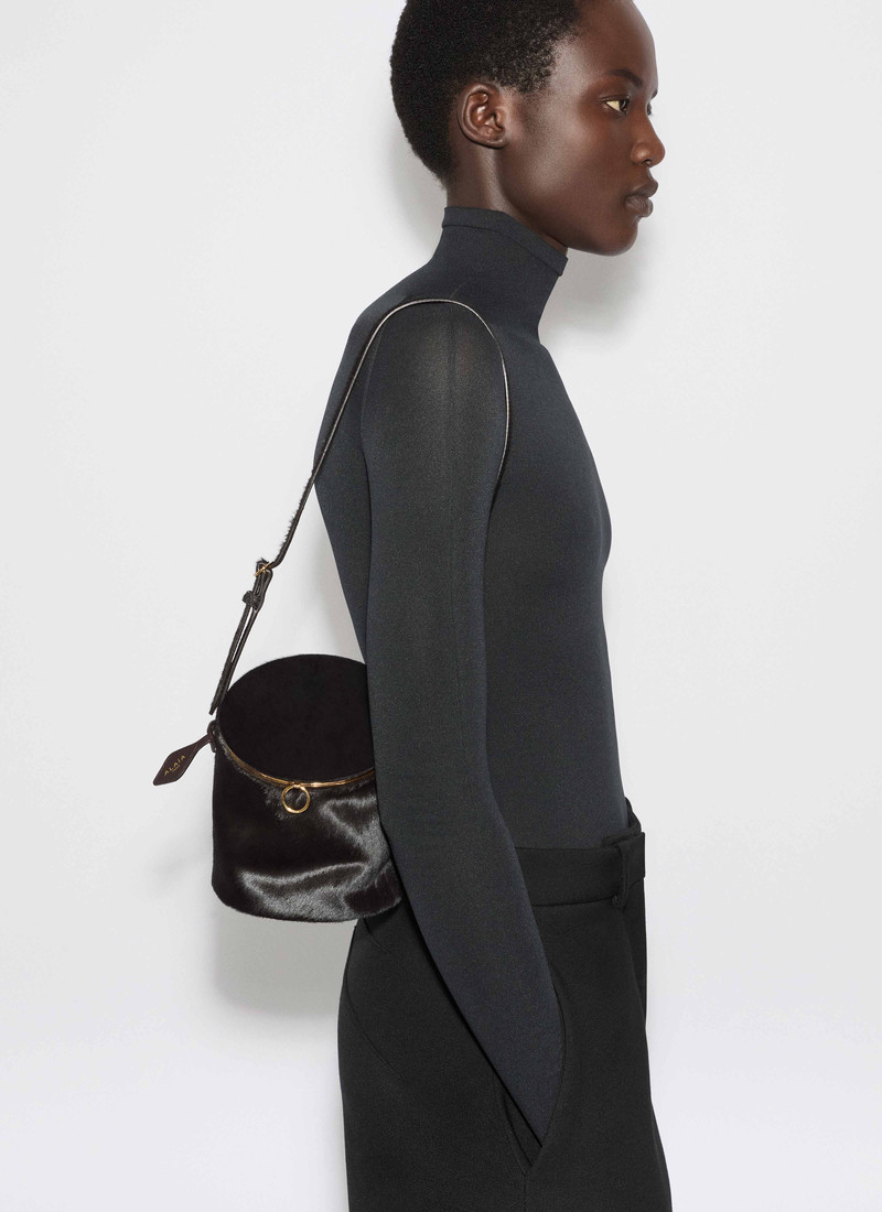 Alaïa LA CANETTE SMALL BAG IN HAIRCALF outlook