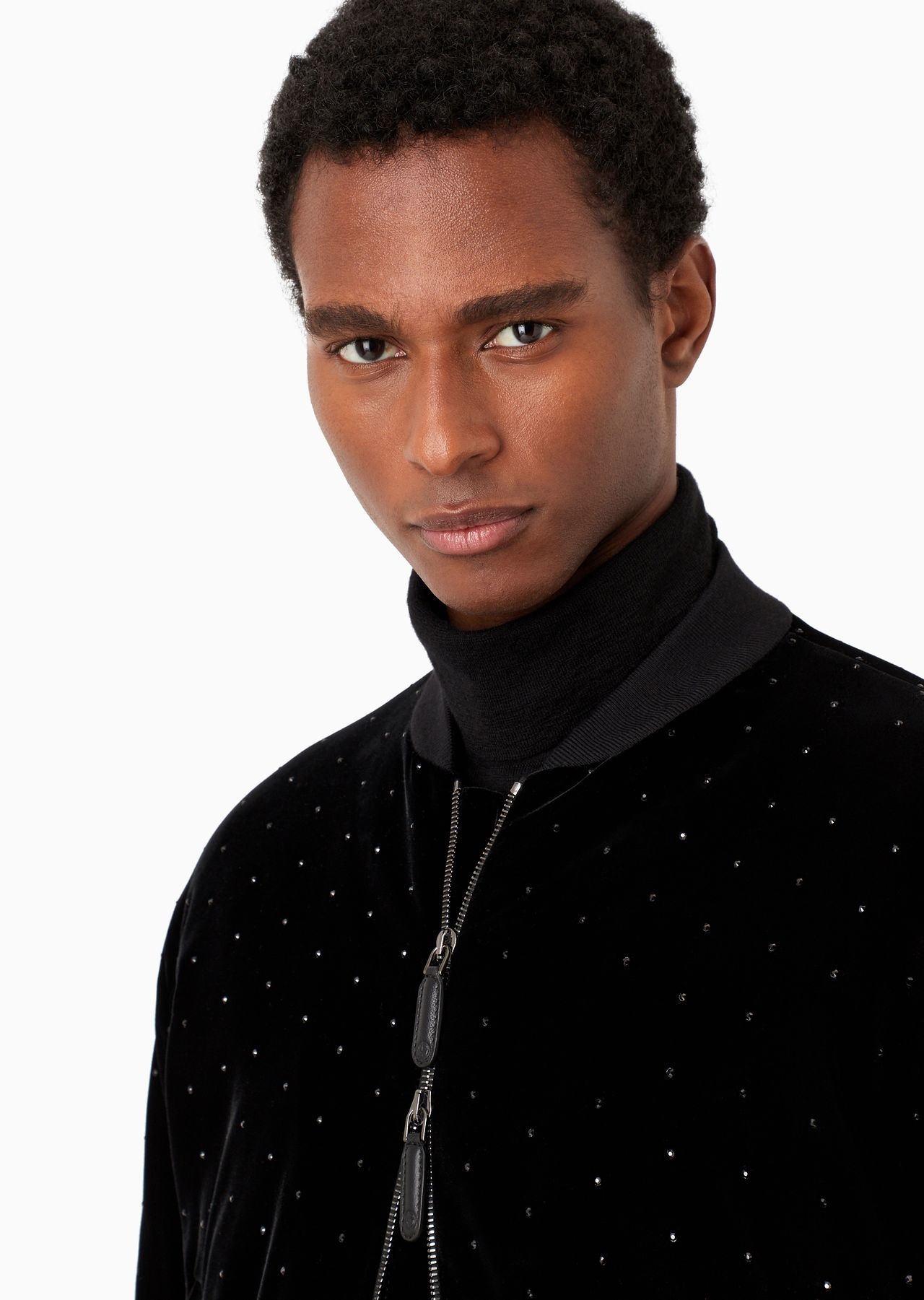 Giorgio’s velvet bomber jacket with rhinestone details - 6