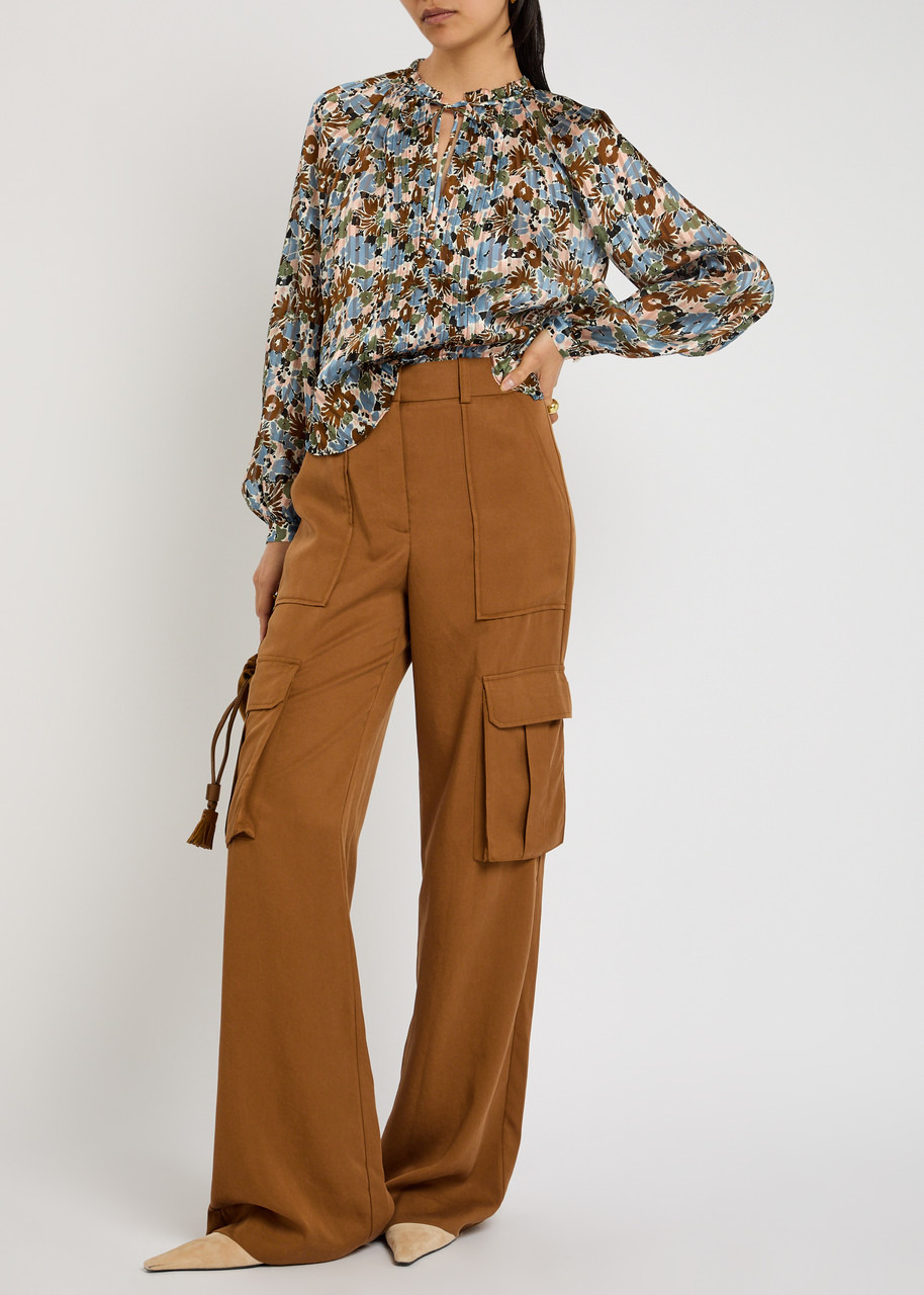 Veronica Beard Linds Floral-print Silk Blouse - 4
