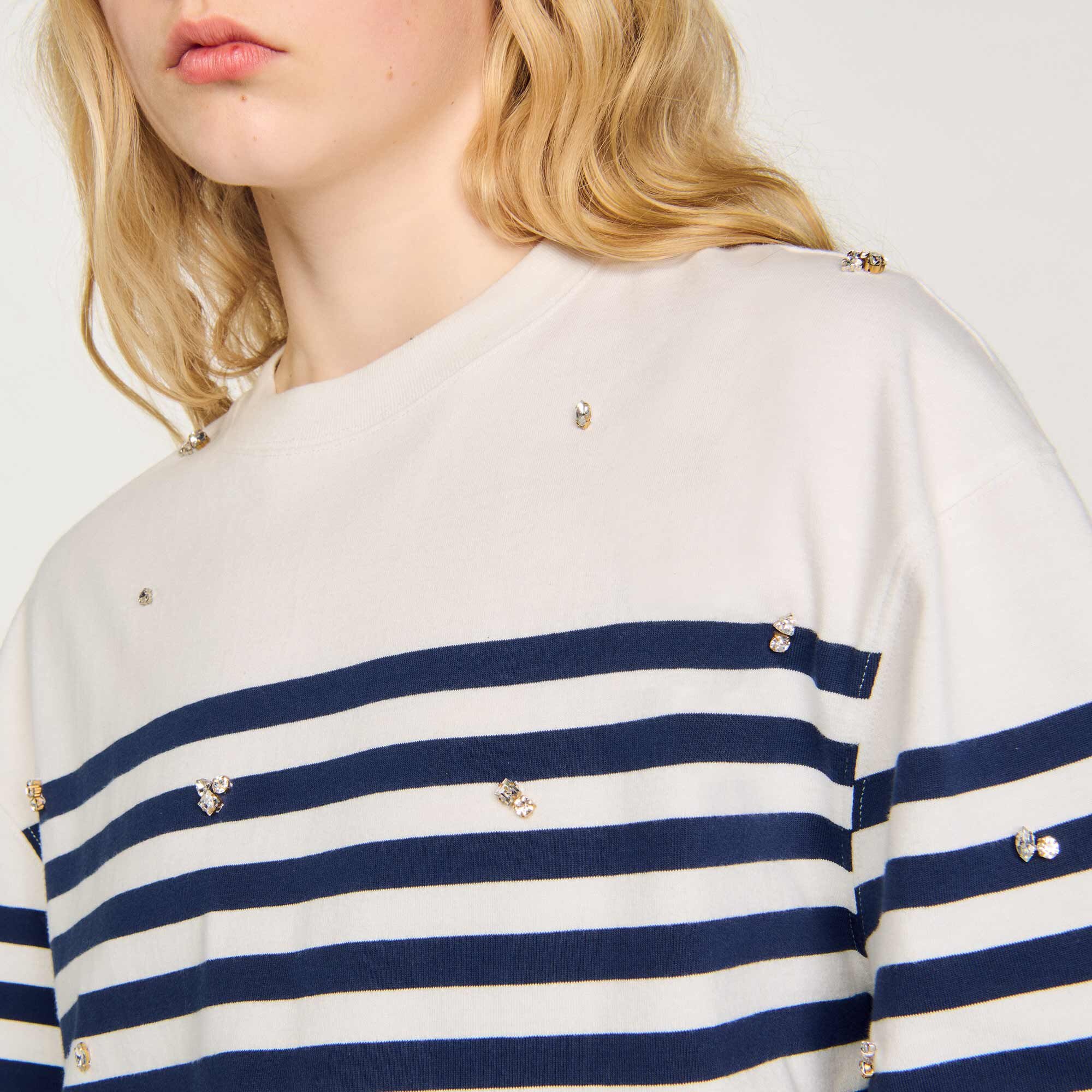 RHINESTONE BRETON T-SHIRT - 4