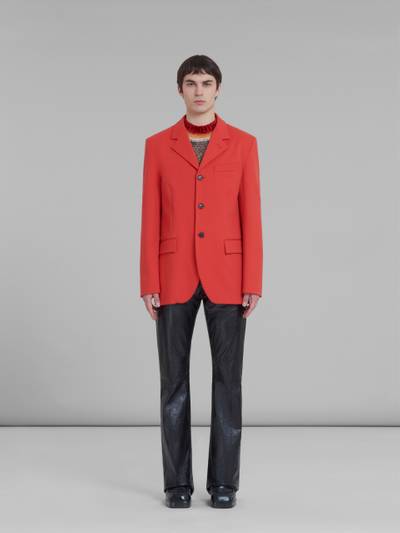 Marni RED SINGLE-BREASTED BLAZER IN STRETCH-JERSEY outlook
