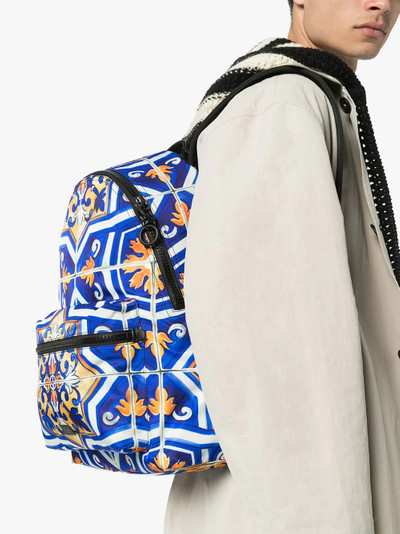 Dolce & Gabbana tile-print backpack outlook