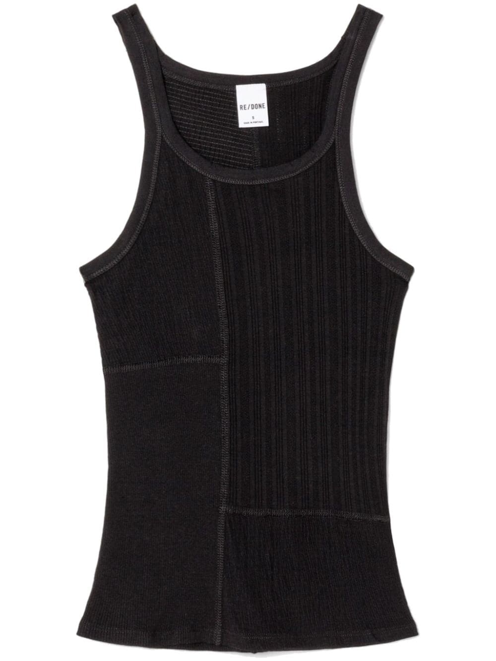 panelled cotton tank top - 1