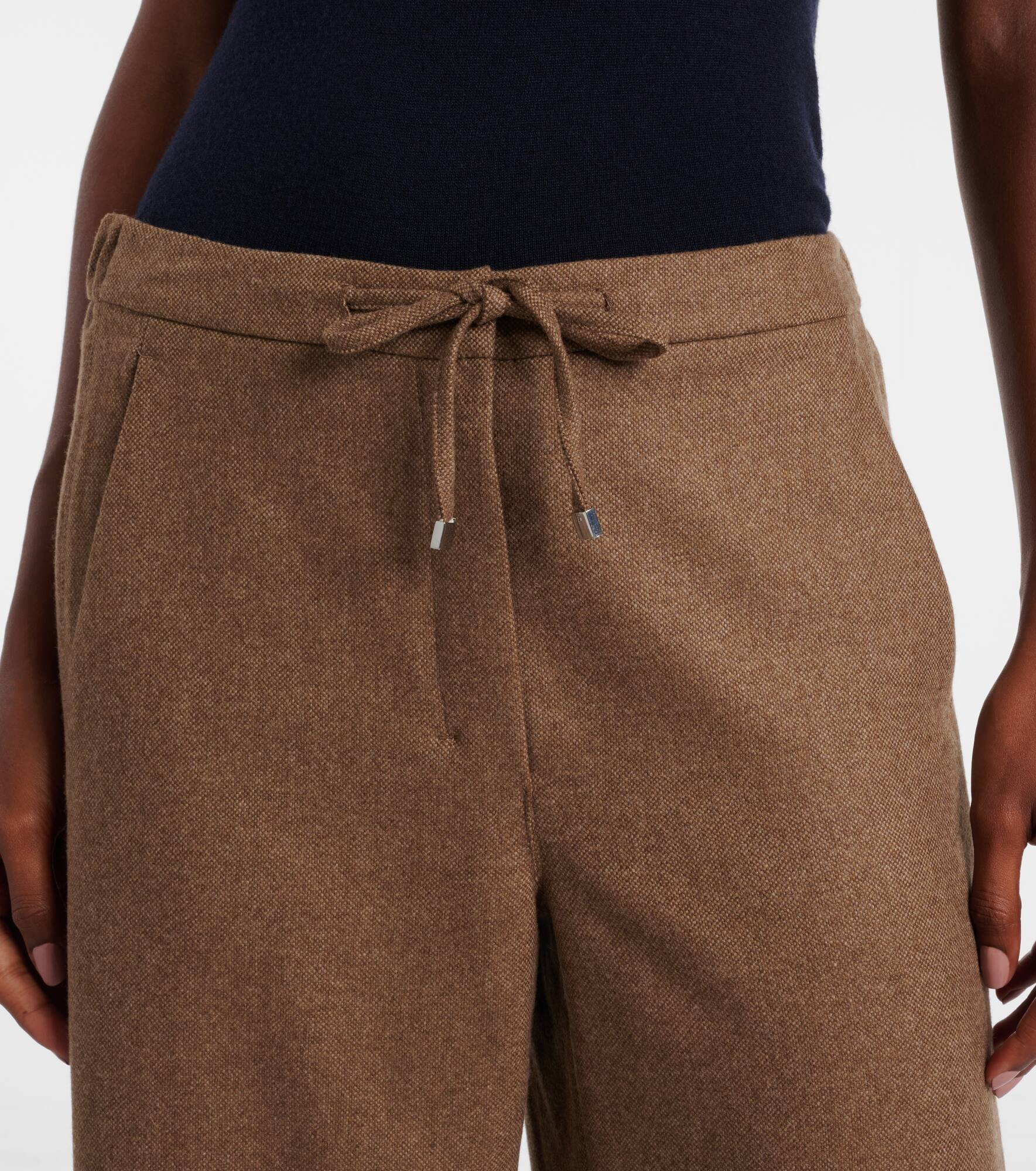 Livio wool and cashmere wide-leg pants - 4