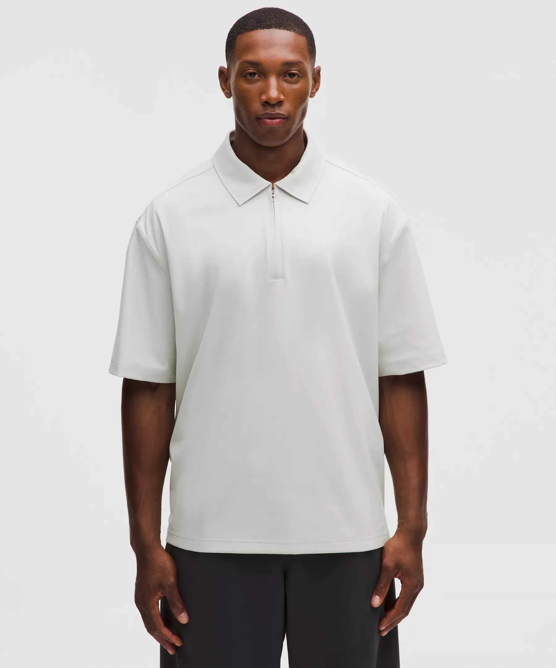 Daydrift Oversized Zip-Neck Polo Shirt - 1