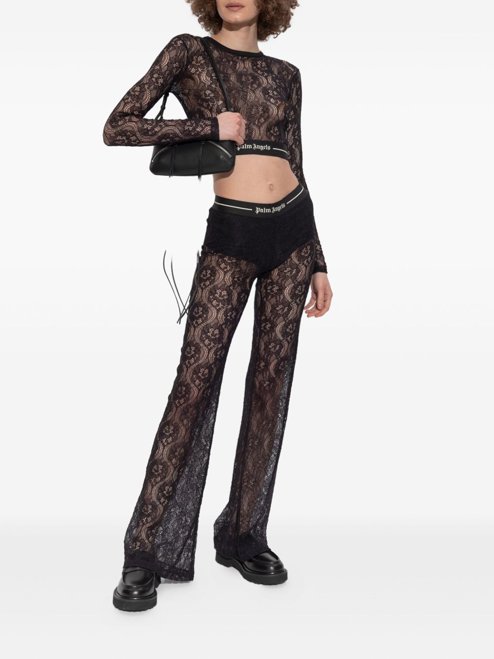 lace-floral trousers - 2
