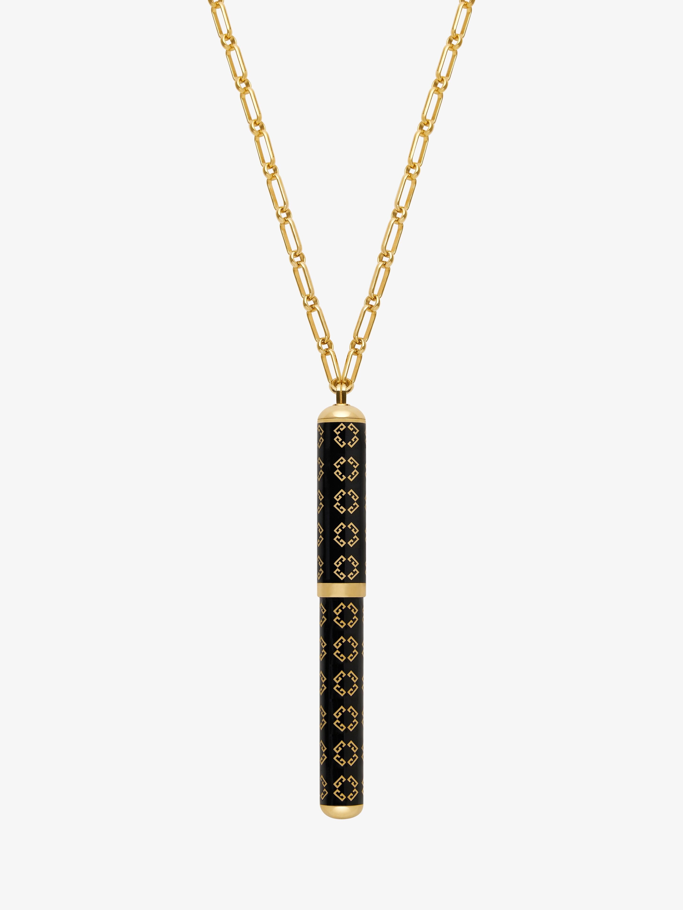 CHARM PEN NECKLACE IN METAL AND ENAMEL - 3