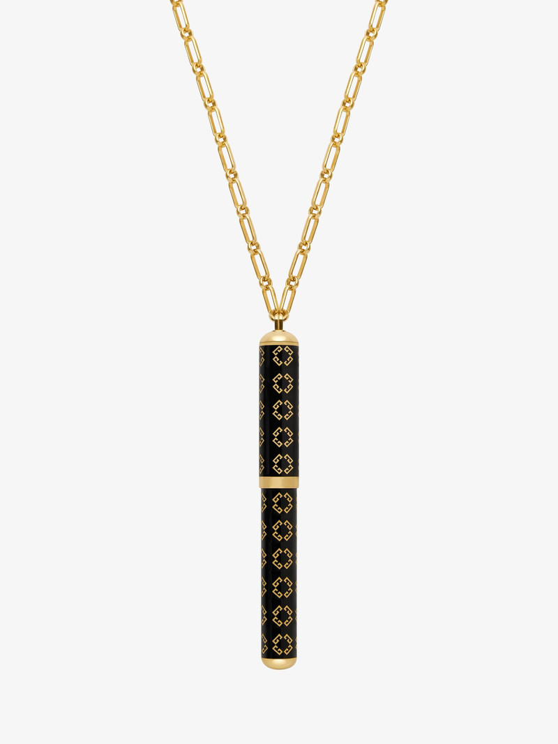 CHARM PEN NECKLACE IN METAL AND ENAMEL 3