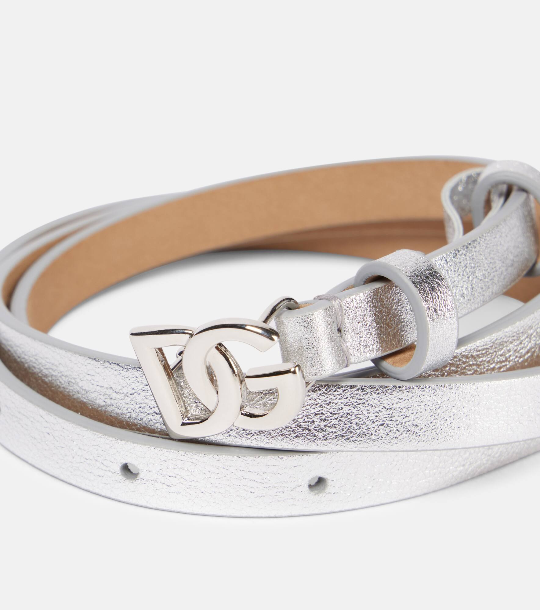 DG 10mm metallic leather belt - 3