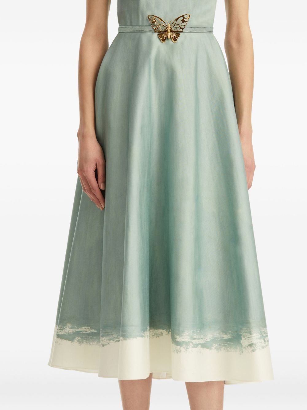 butterfly-belt midi dress - 5