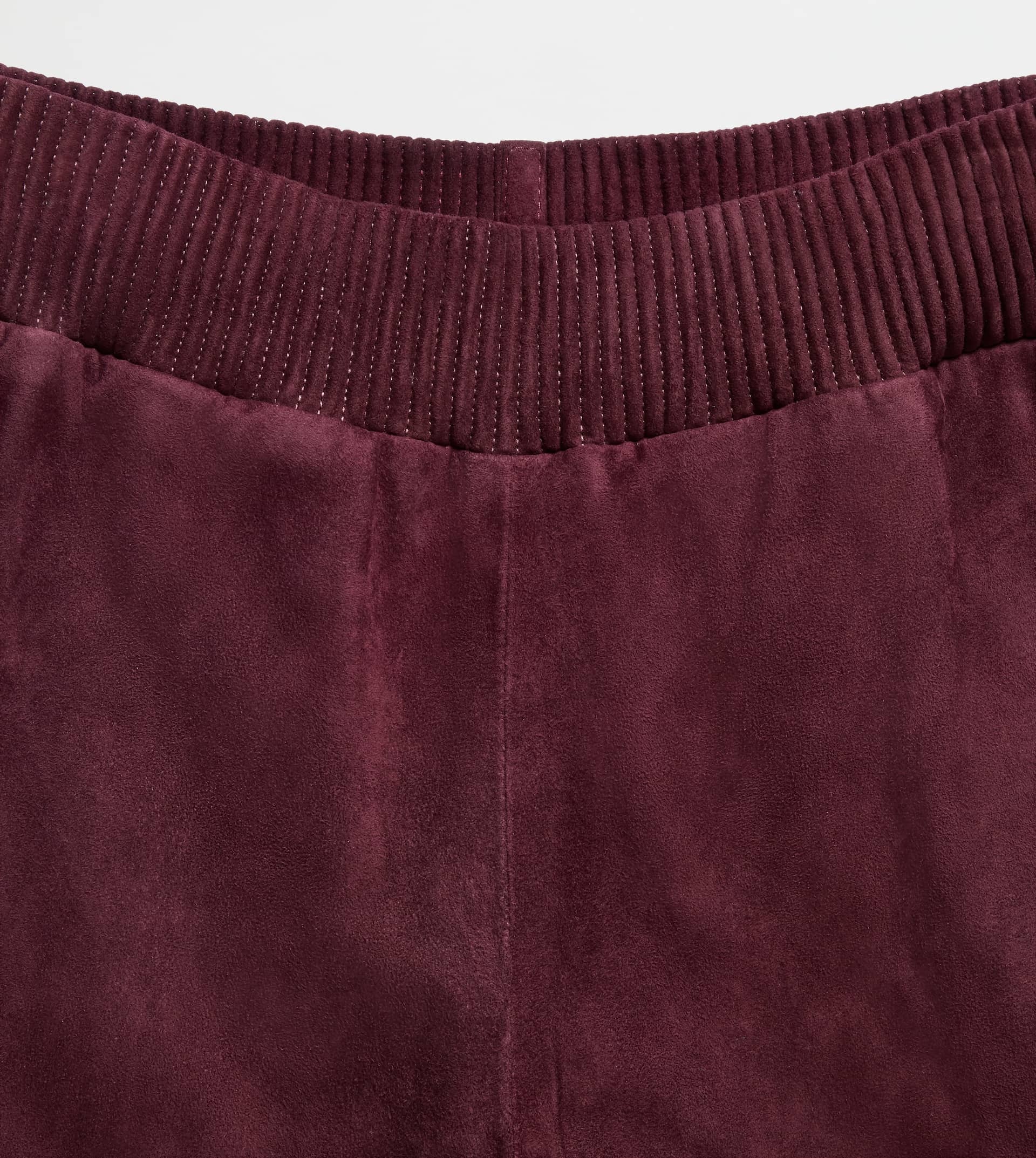 TRACKSUIT TROUSERS IN SUEDE - BURGUNDY - 2