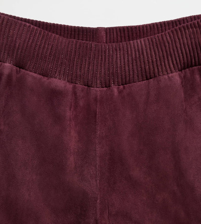 Tod's TRACKSUIT TROUSERS IN SUEDE - BURGUNDY outlook
