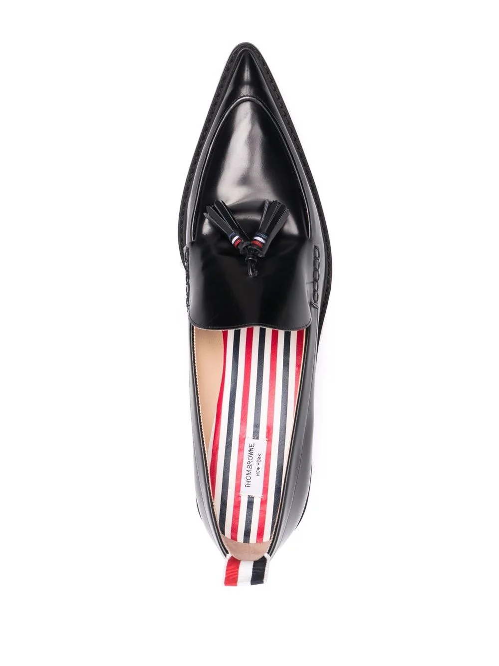 tassel-detail pointed loafers - 4
