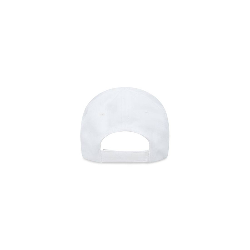 Hand Drawn Bb Icon Cap in White 3