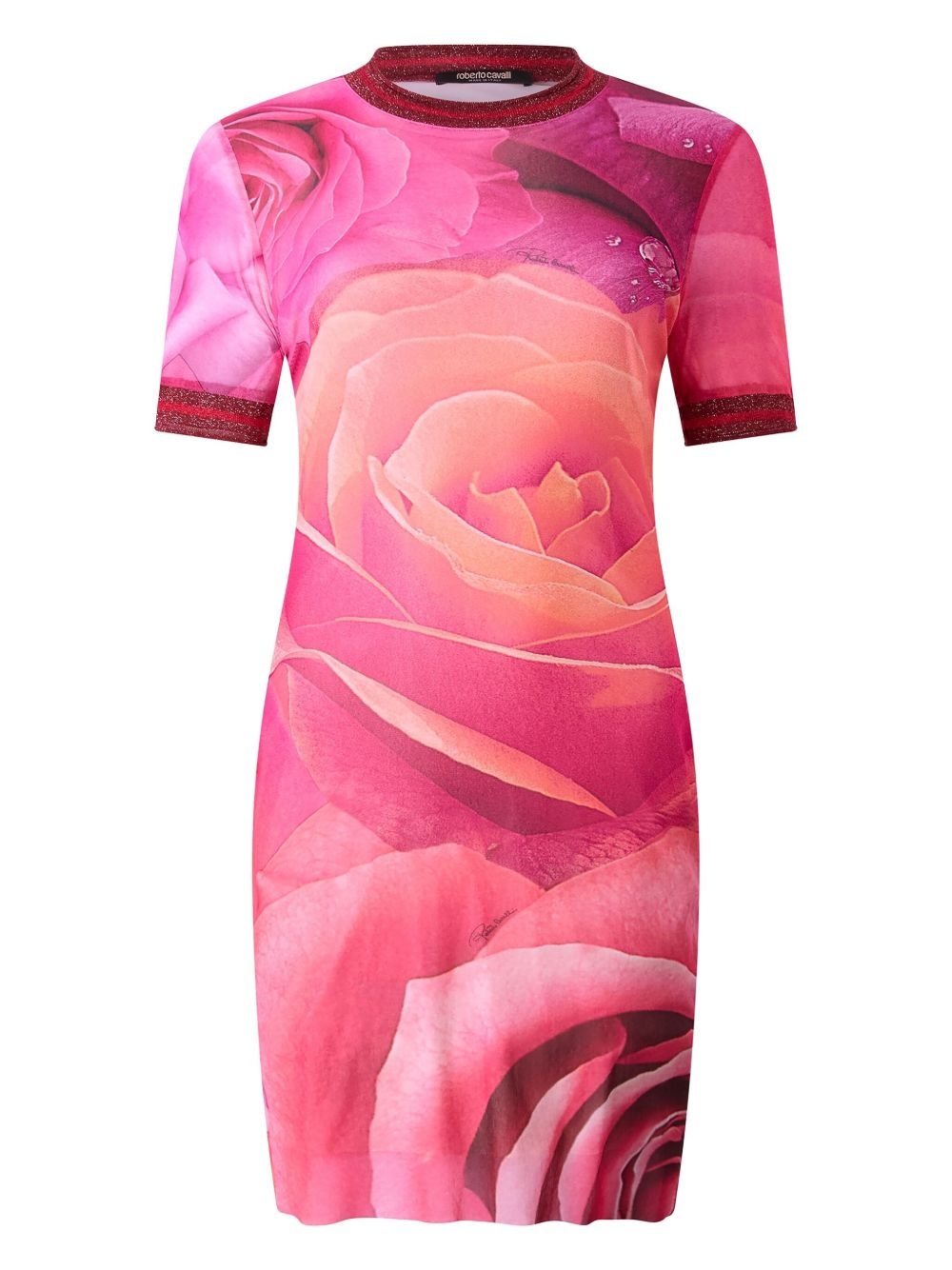rose-print mini dress - 1