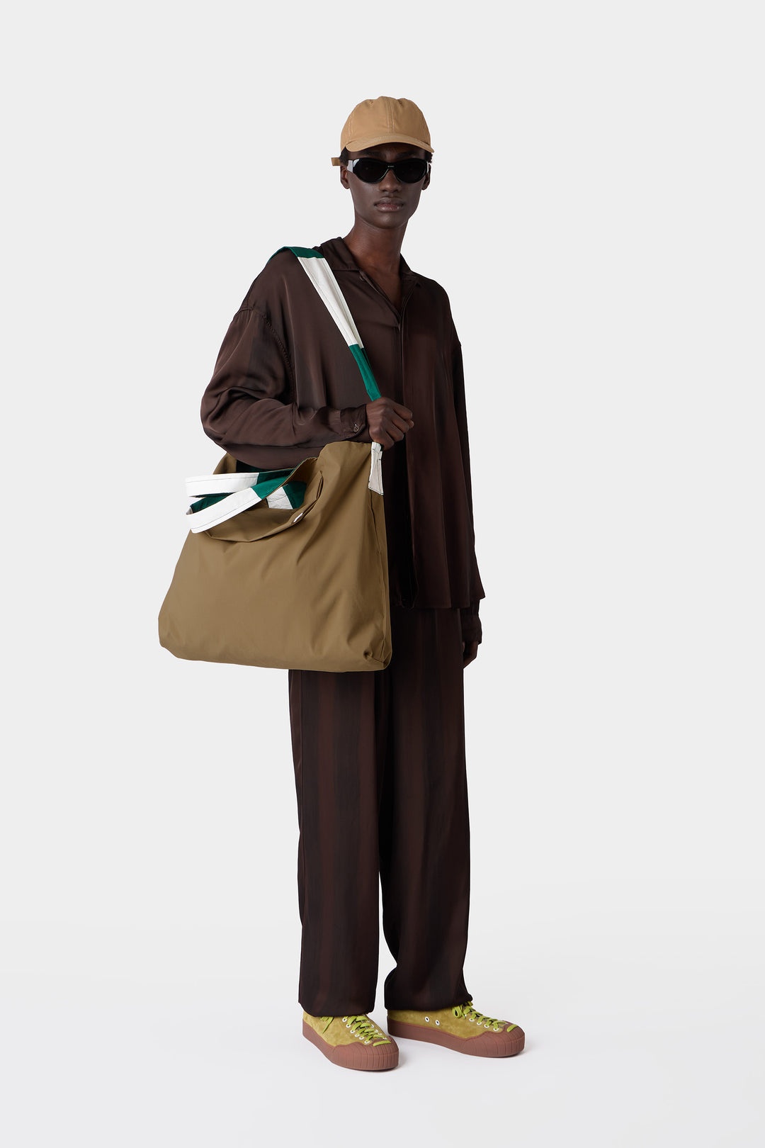 EVERYDAY REVERSIBLE BAG / off white, green & beige - 8