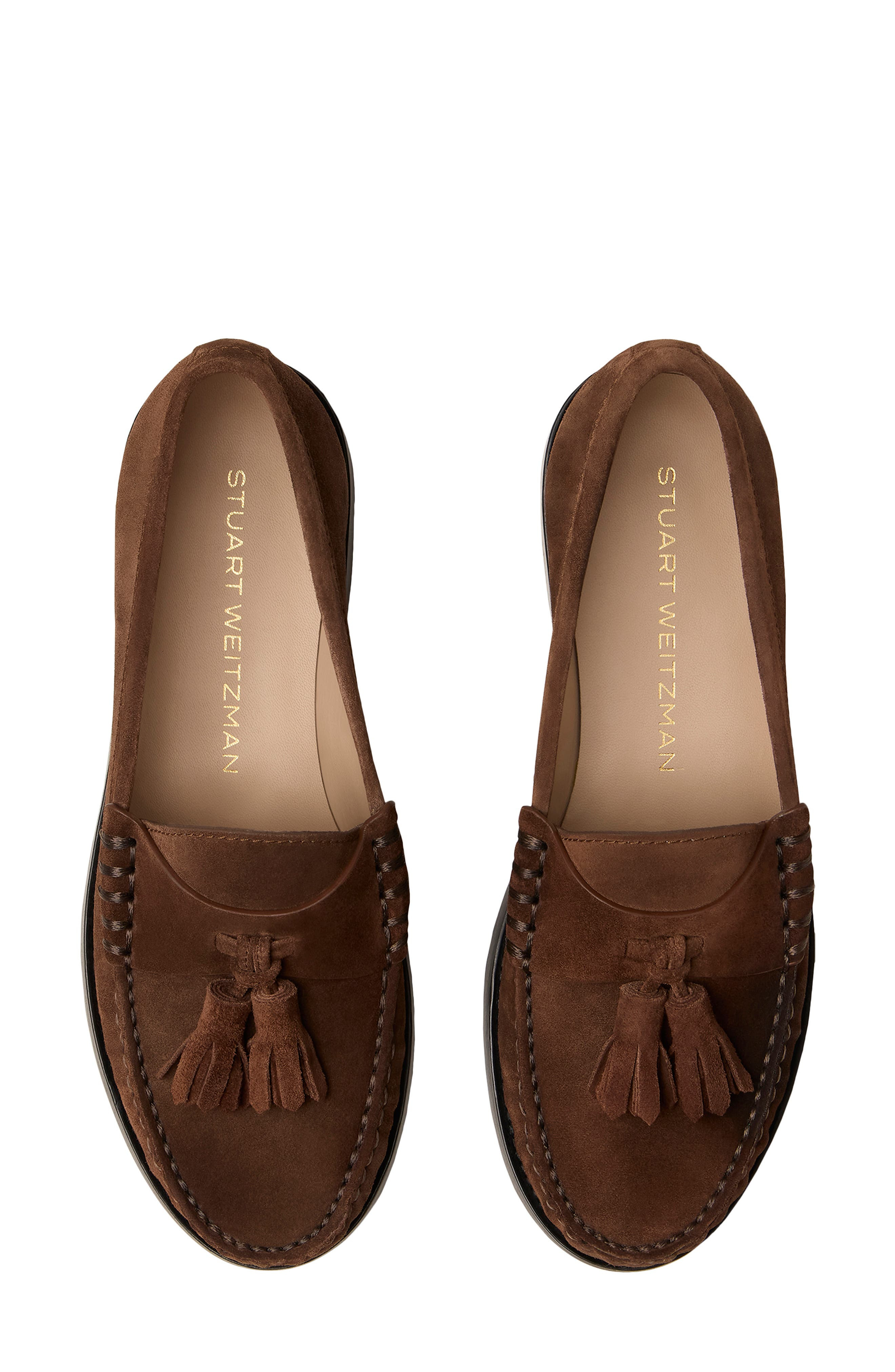 Stuart Weitzman Lottie Tassel Loafer in Walnut at Nordstrom - 3