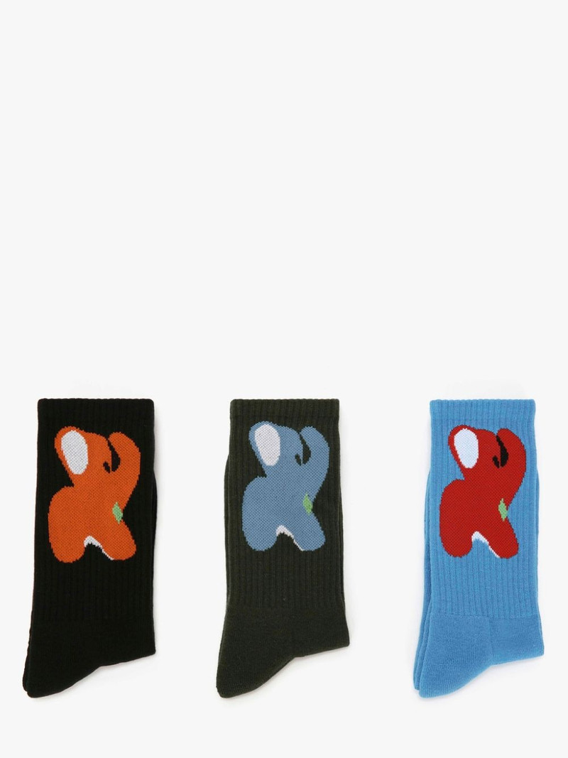 JW Anderson LONG SOCKS WITH ELEPHANT MOTIF - BUNDLE outlook