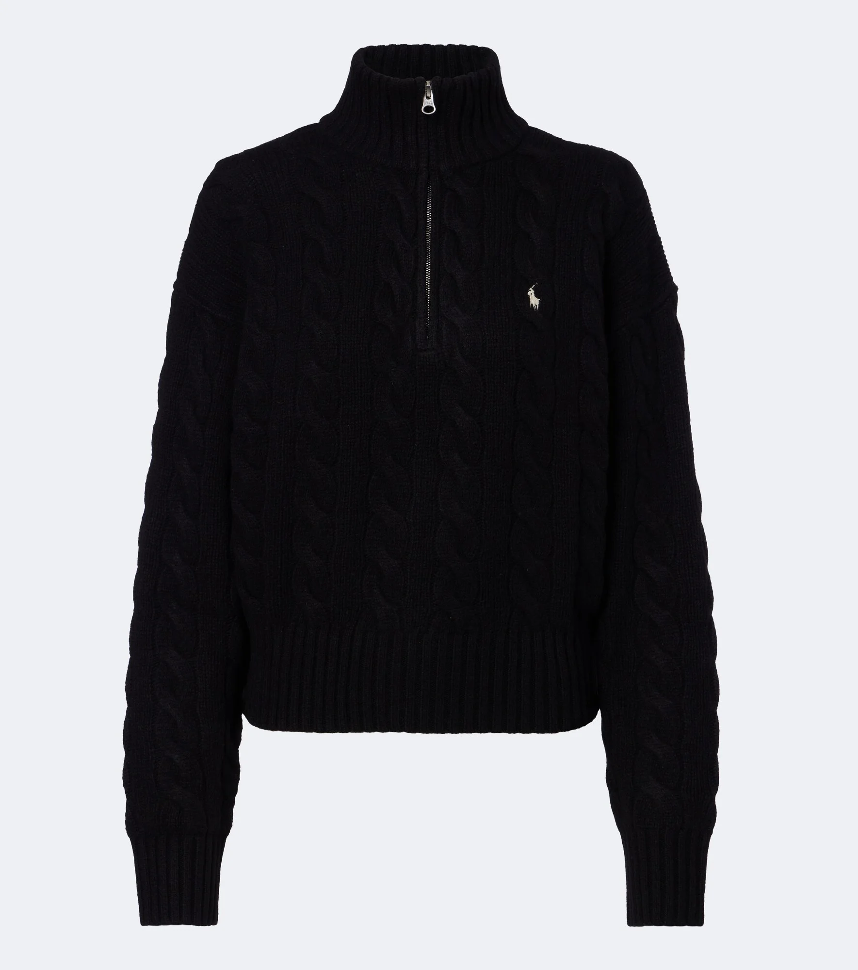 Cable-knit wool and cashmere sweater - 1