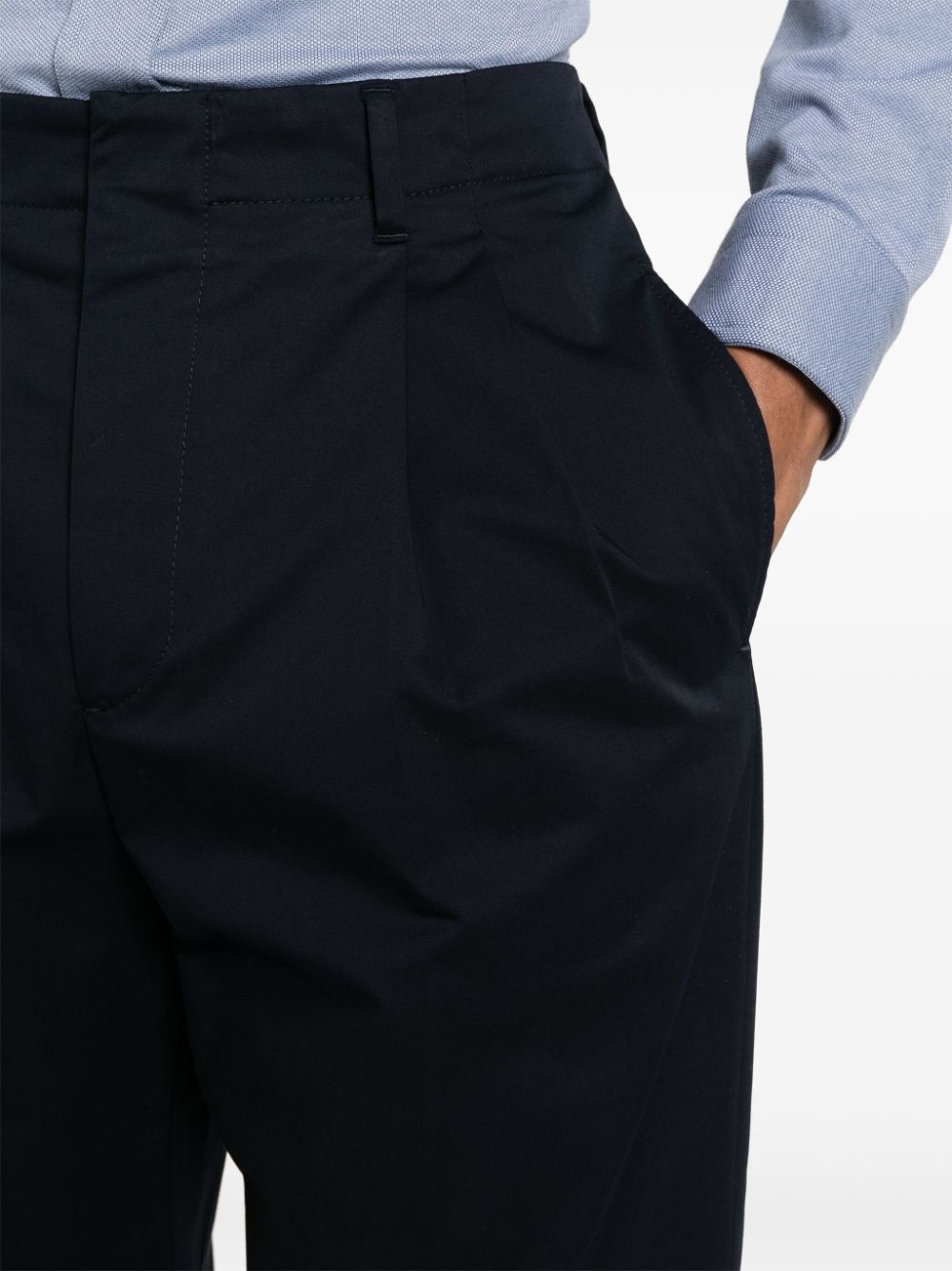tapered cotton chino trousers - 5