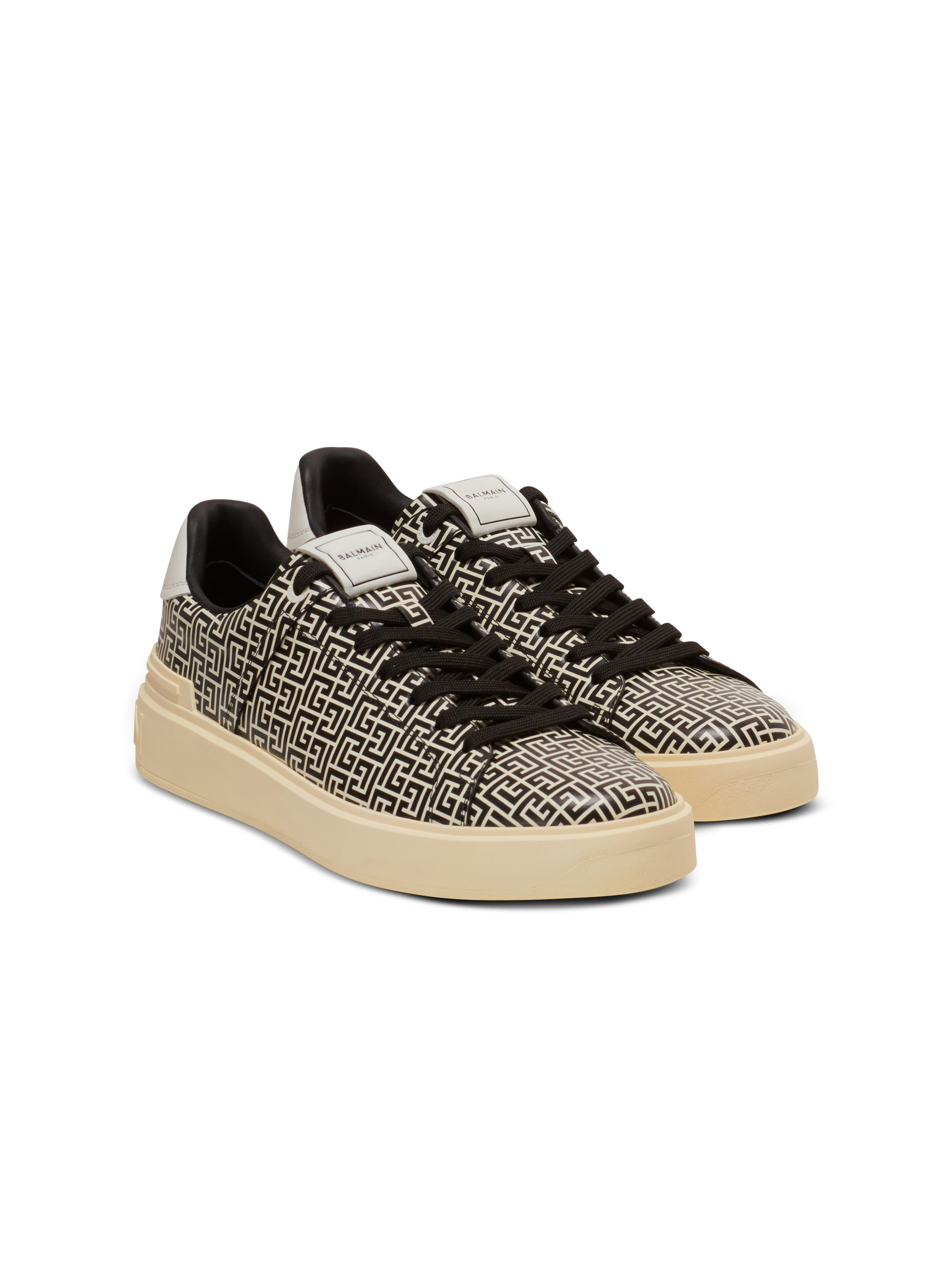 B-Court Flip trainers in monogrammed PB Labyrinth calfskin - 2