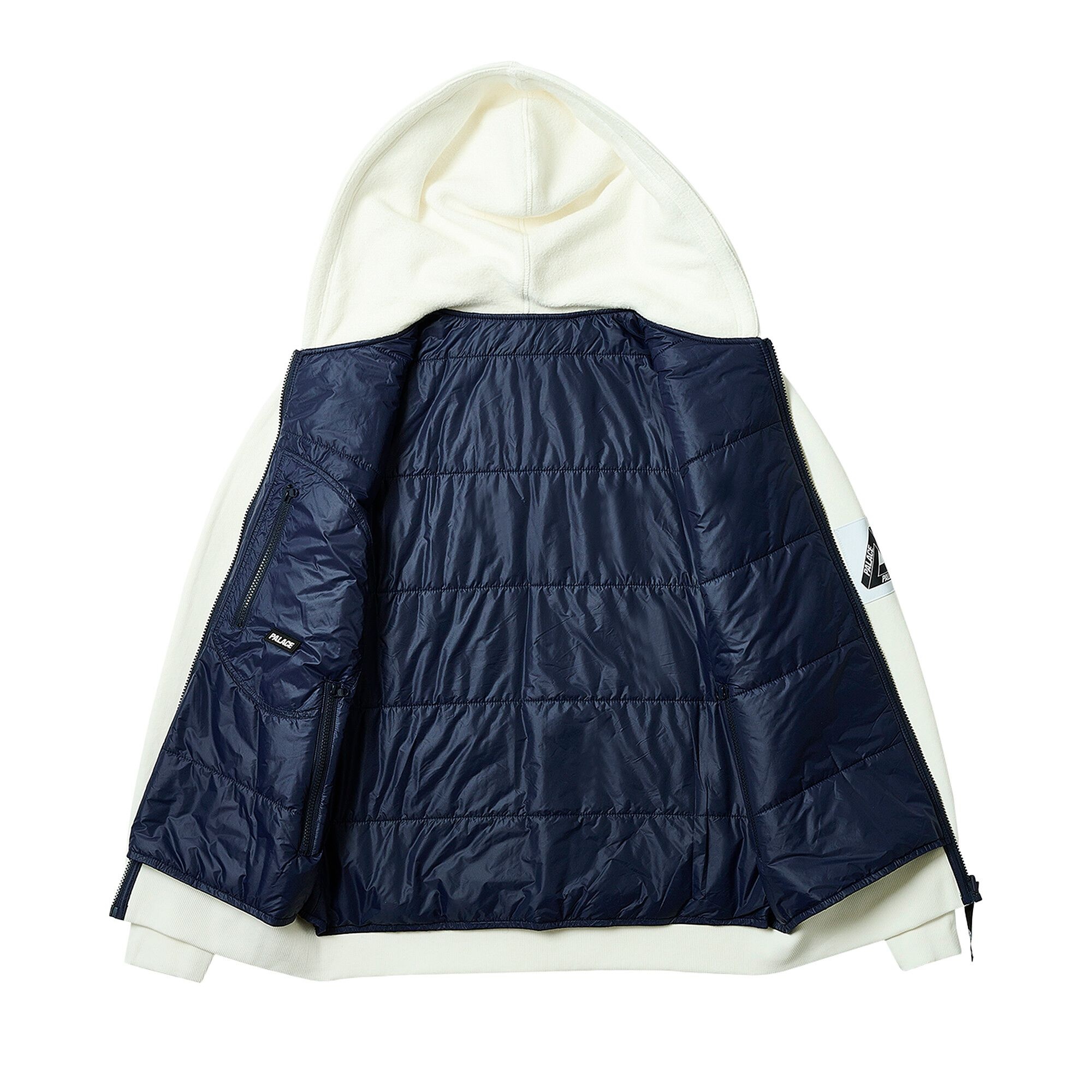 Palace Reversible Vest Hood 'Soft White' - 4