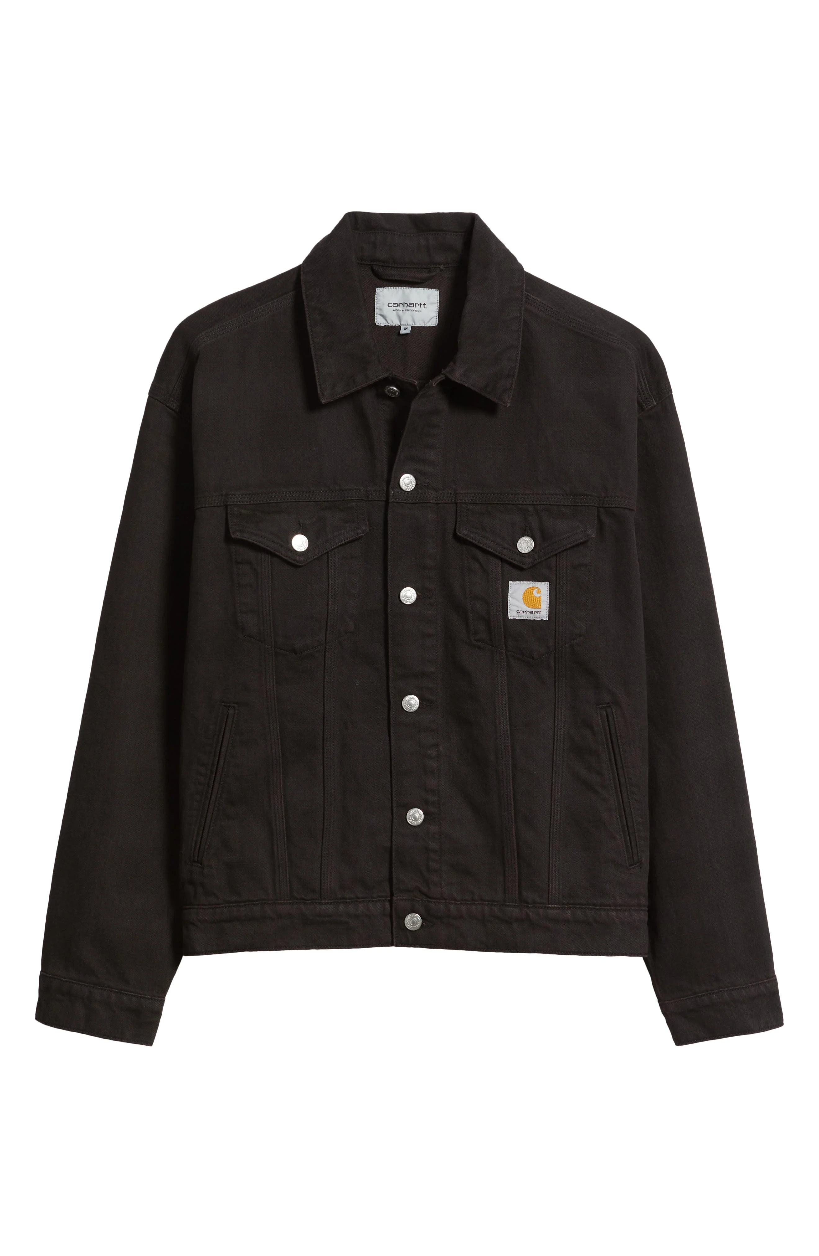 Carhartt Work In Progress Everson Denim Trucker Jacket in Everson Black Palisander at Nordstrom - 1