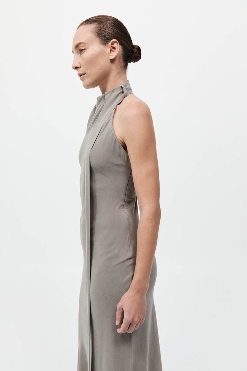Bias Scarf Dress - Slate - 6