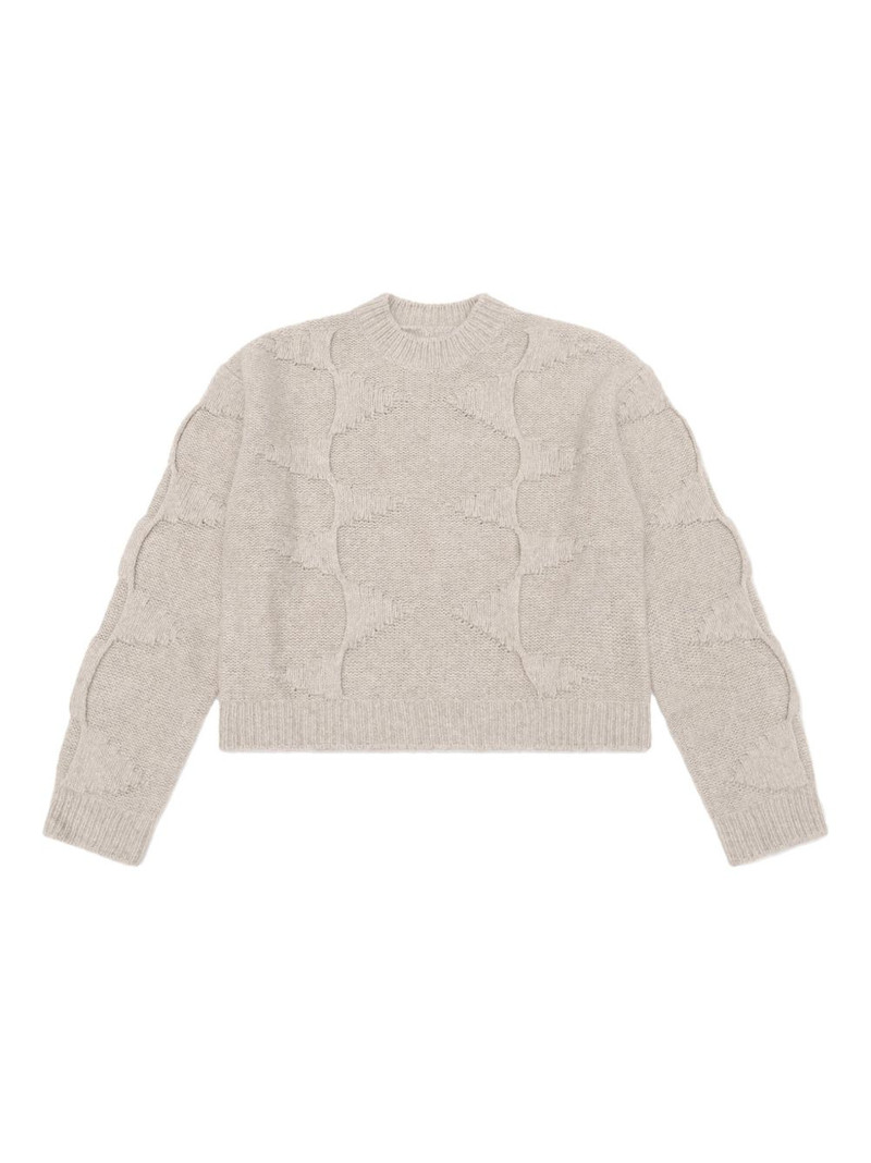 spiral-knit wool sweater 1