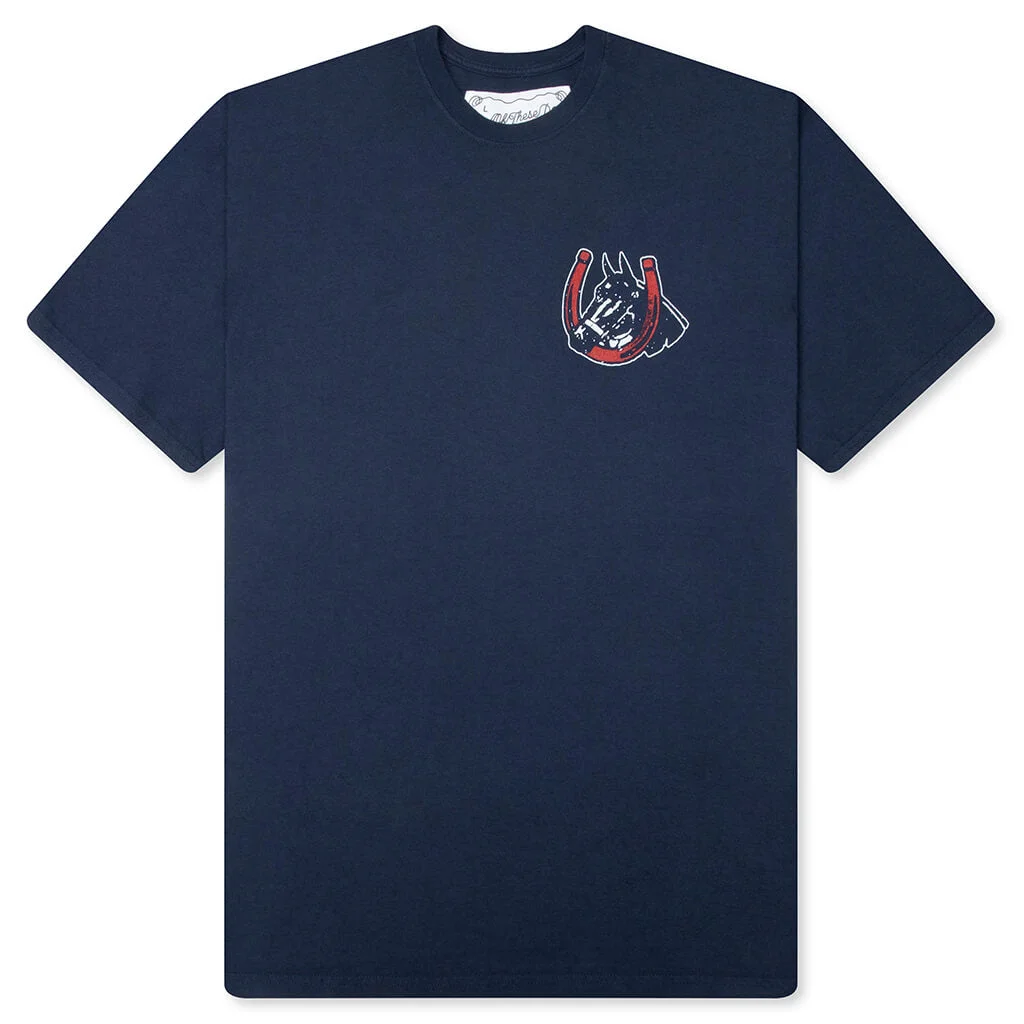VALLEY RIDERS T-SHIRT - SUN FADED WASHED NAVY - 1