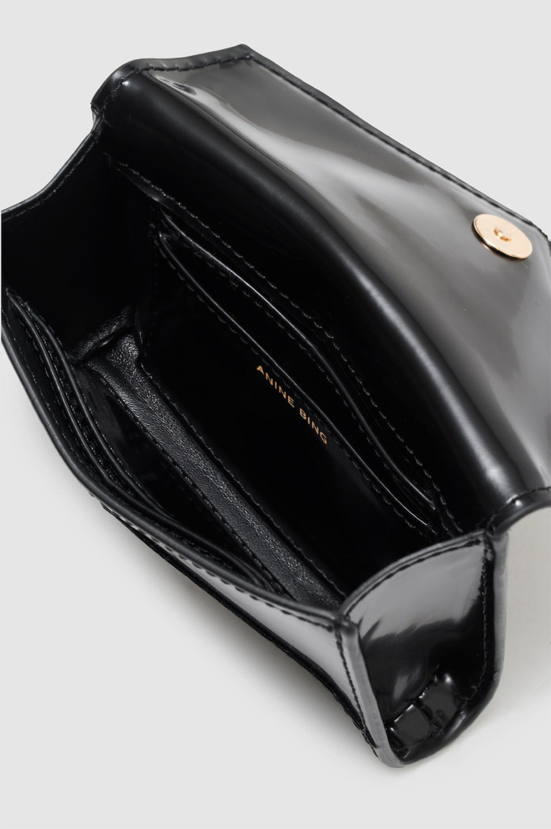Elly Wallet - High-Shine Black 3