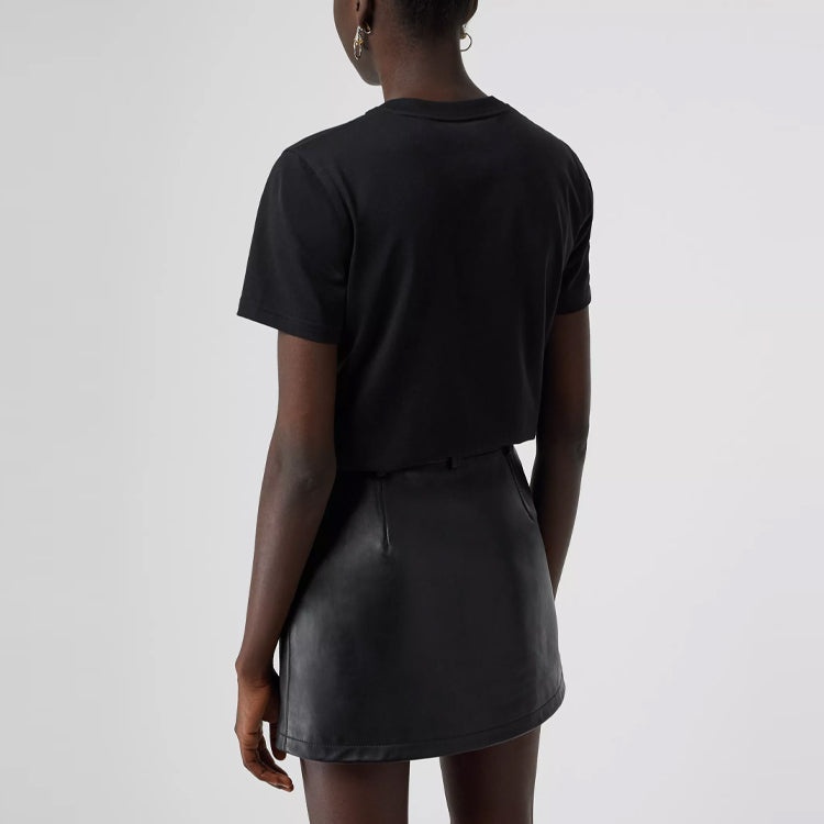 Burberry Logo Printing Cotton Short Sleeve Black 80116511 - 5