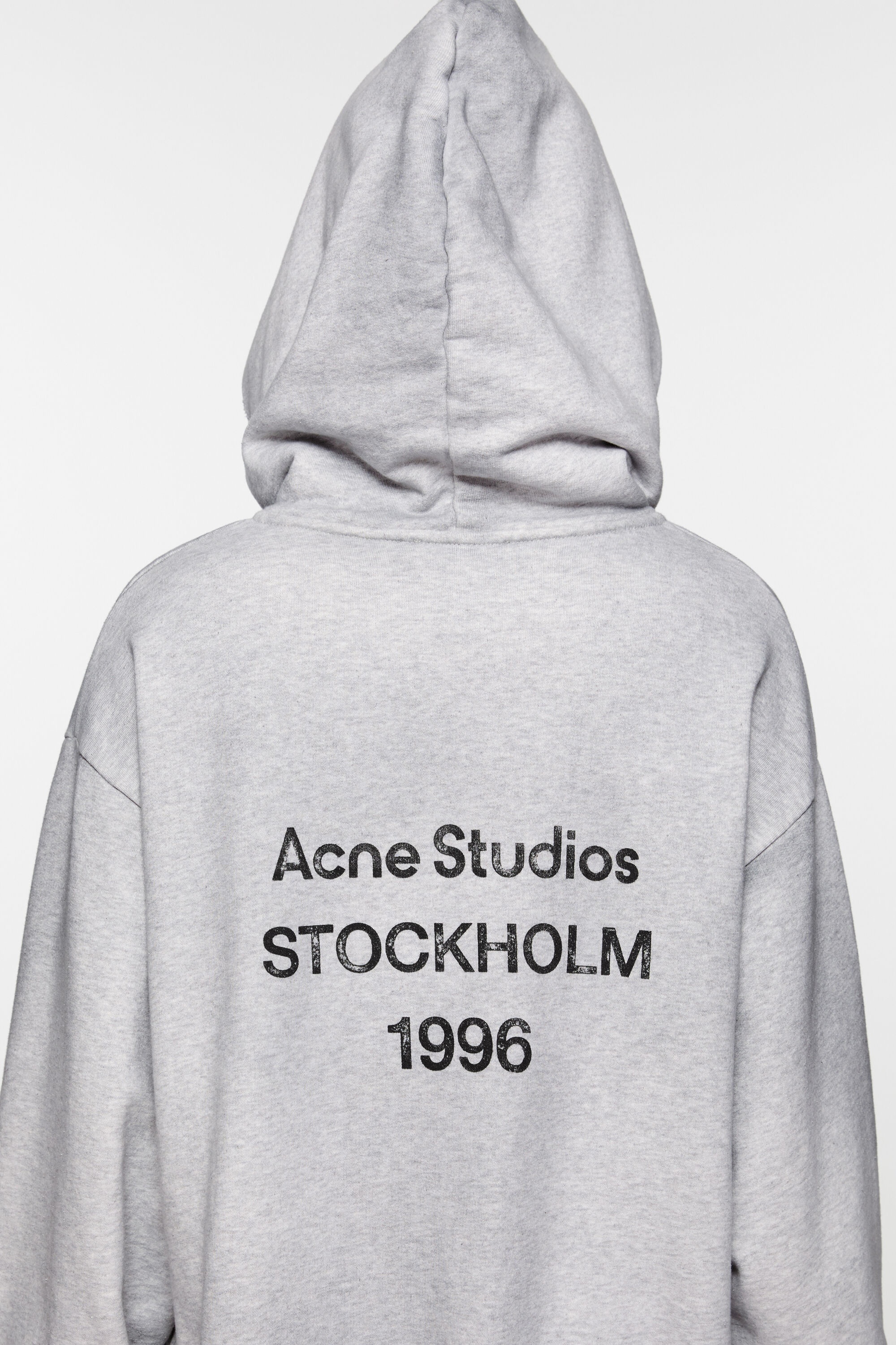 Logo hooded sweater - Pale Grey Melange - 4