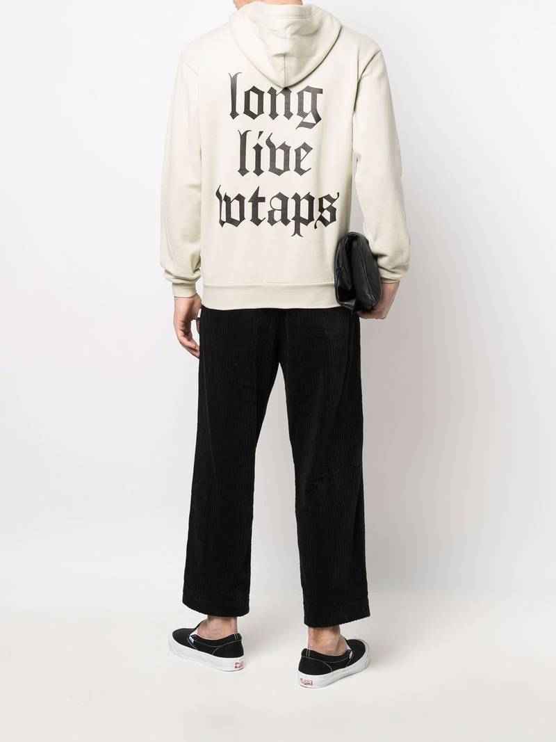 WTAPS slogan-print hoodie outlook
