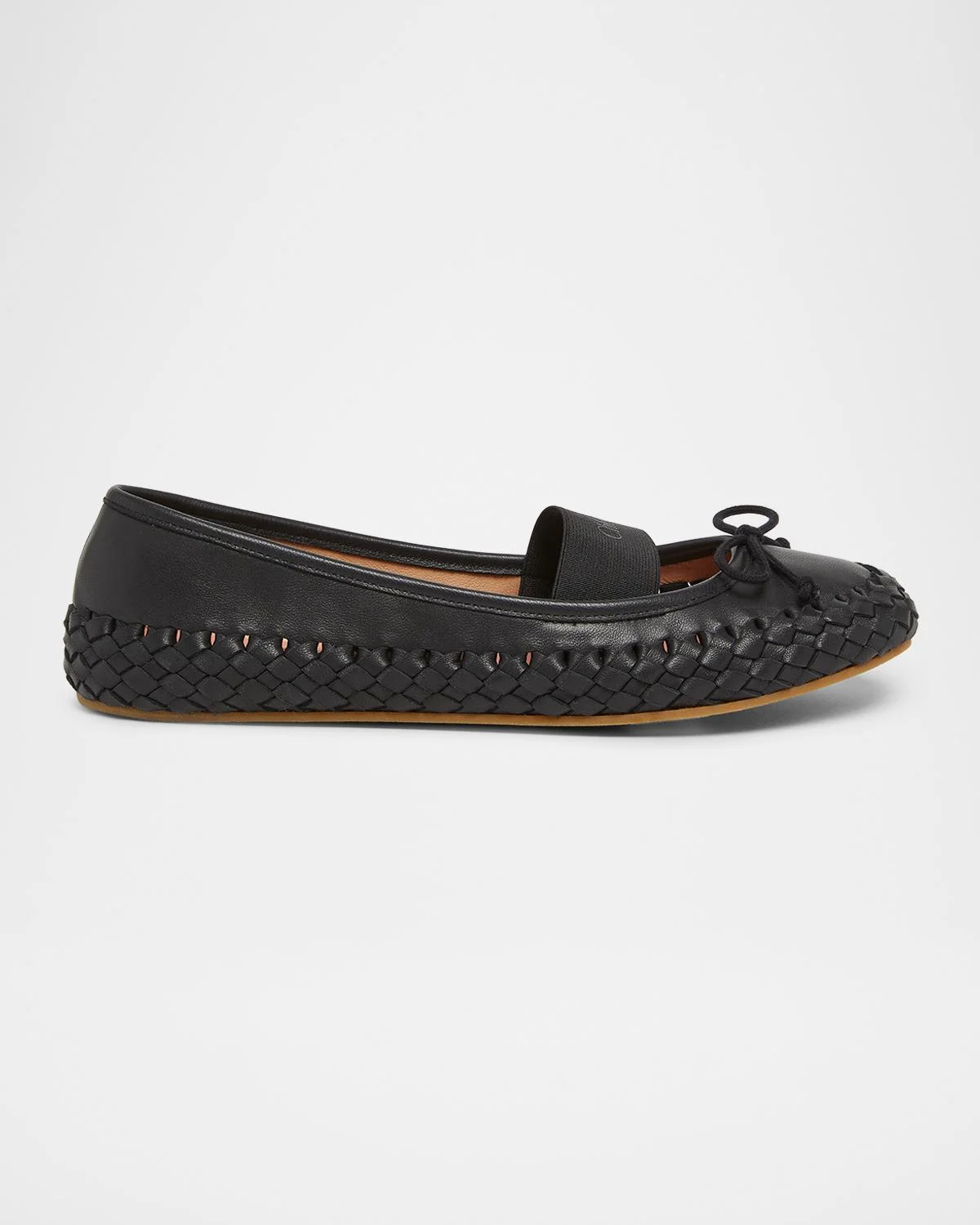 Millie Woven Edge Leather Ballet Flats - 1
