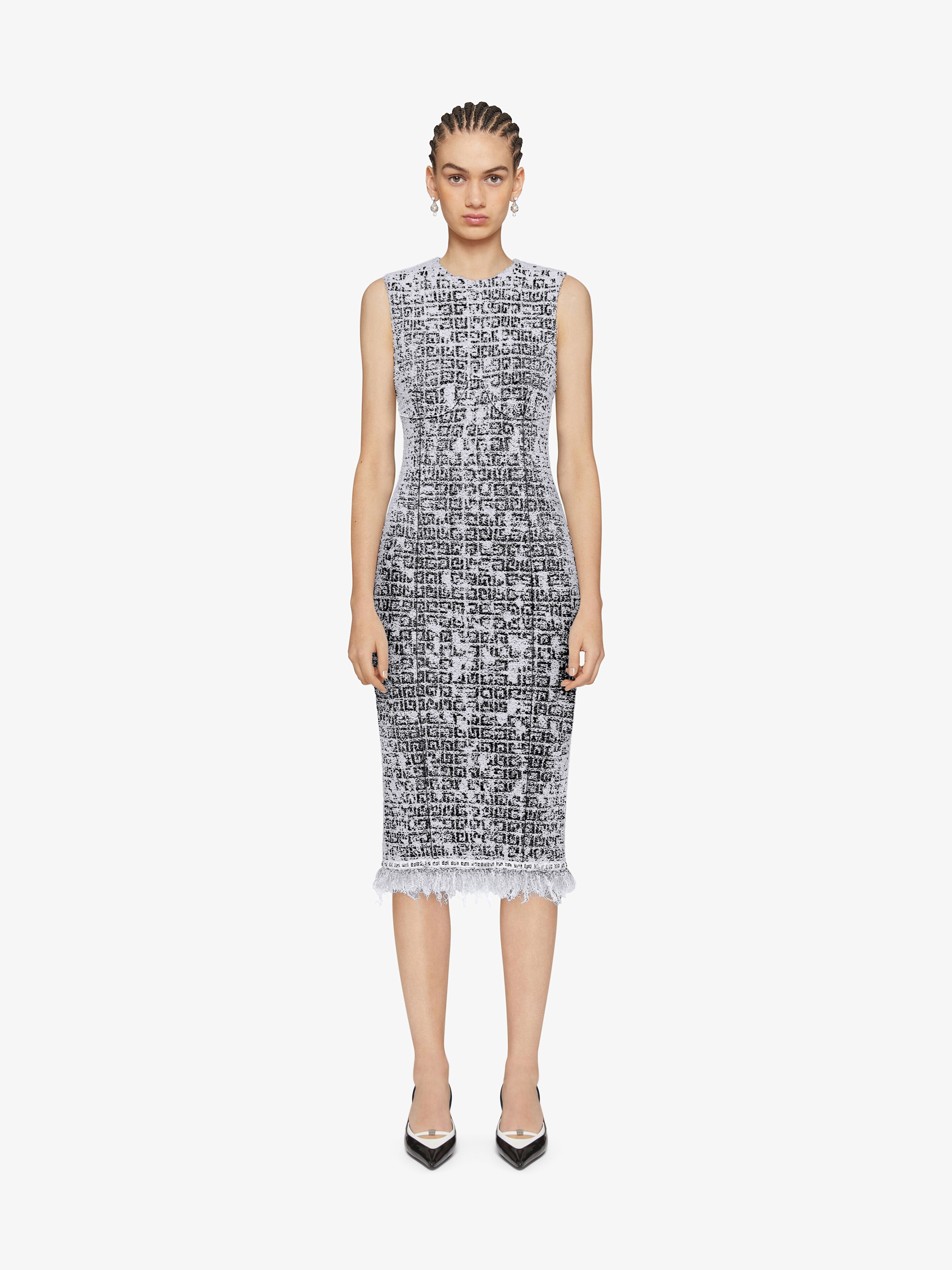 DRESS IN 4G TWEED WITH CHAIN DETAIL - 2