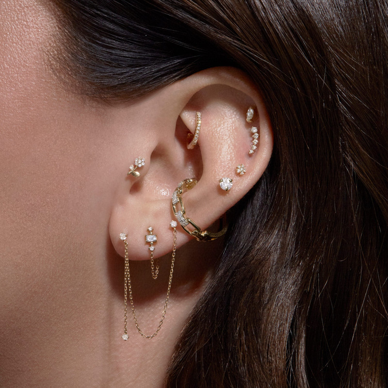 Double Dip Diamond Stud 3