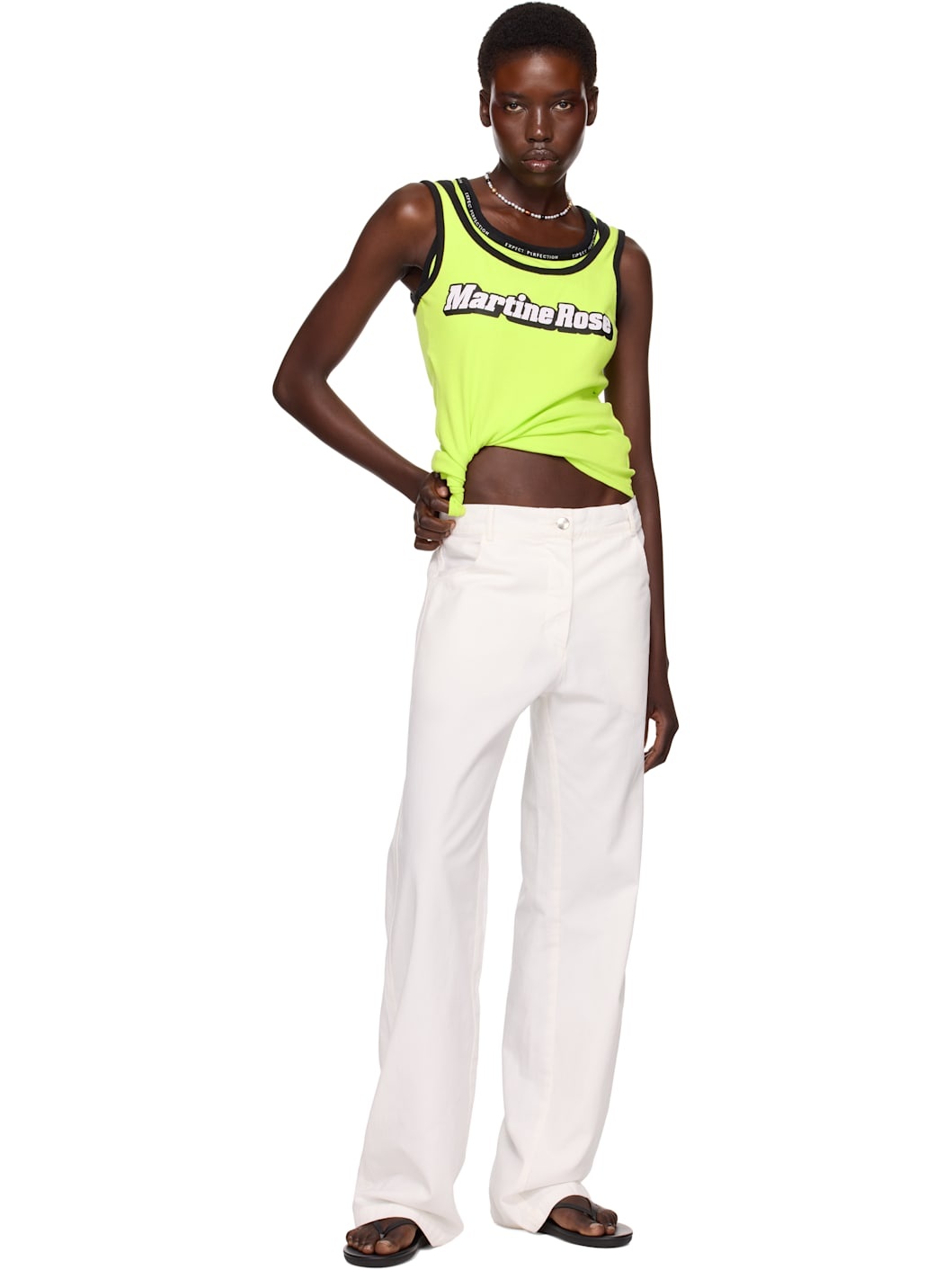 SSENSE Exclusive Green Folded Vest Tank Top - 5