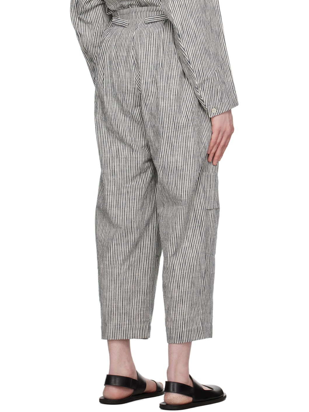 Navy & OFf-White 'The Fisherman' Trousers - 3