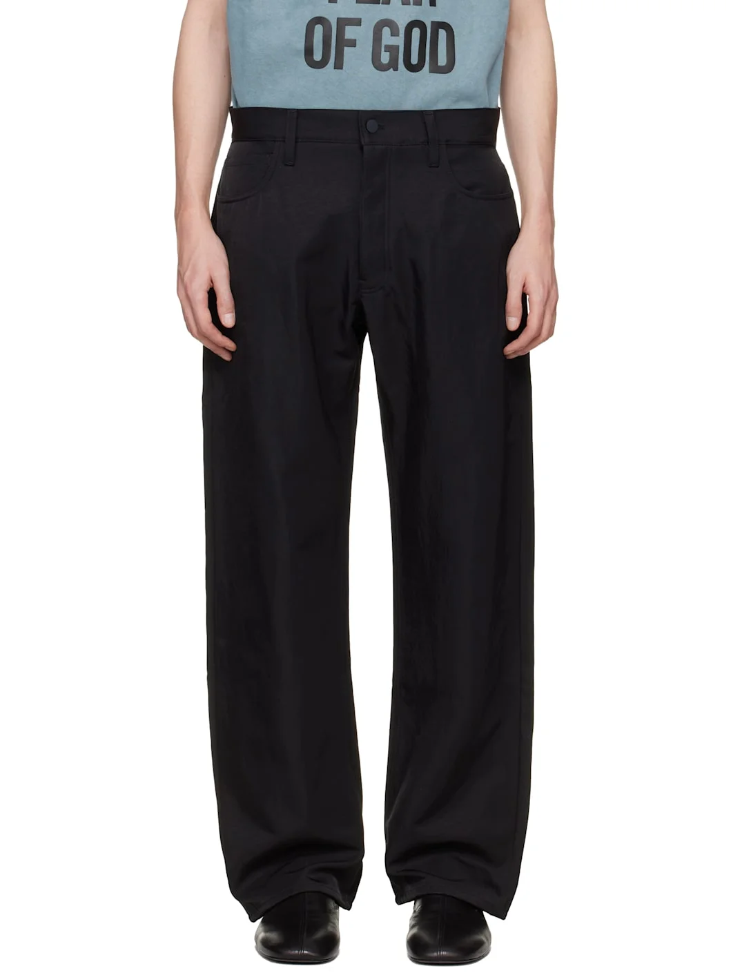 Black 5 Pocket Trousers - 1